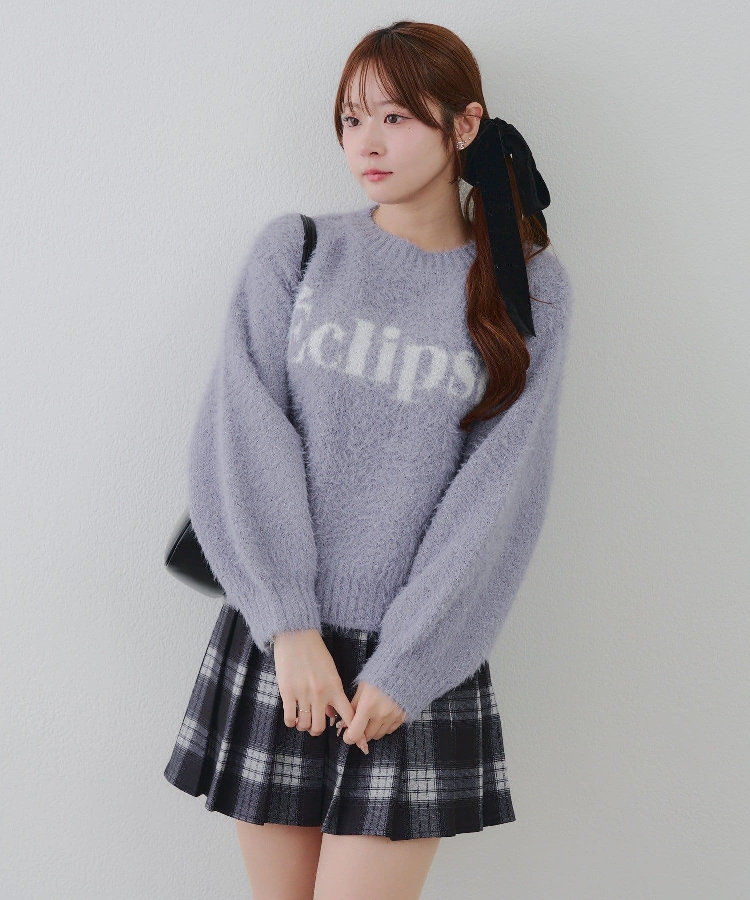 NICE CLAUP / OLIVE des OLIVE OUTLET(ナイスクラップ  / オリーブ デ オリーブ アウトレット) 【RMAF】ラメフェザーロゴプルオーバー