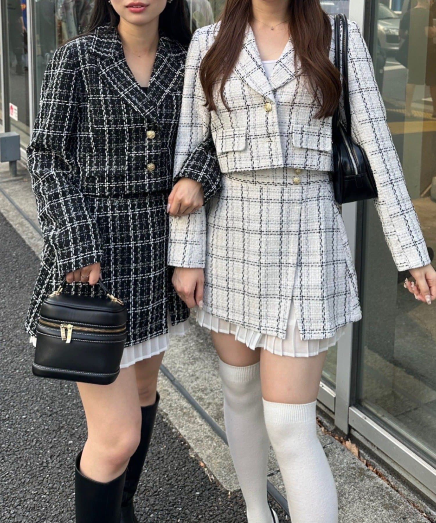 NICE CLAUP / OLIVE des OLIVE OUTLET(ナイスクラップ  / オリーブ デ オリーブ アウトレット) ツイードジャケット【セットアップ対応】