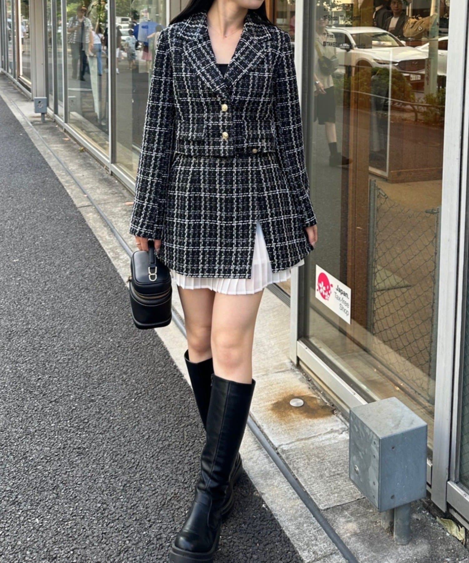 NICE CLAUP / OLIVE des OLIVE OUTLET(ナイスクラップ  / オリーブ デ オリーブ アウトレット) ツイードジャケット【セットアップ対応】