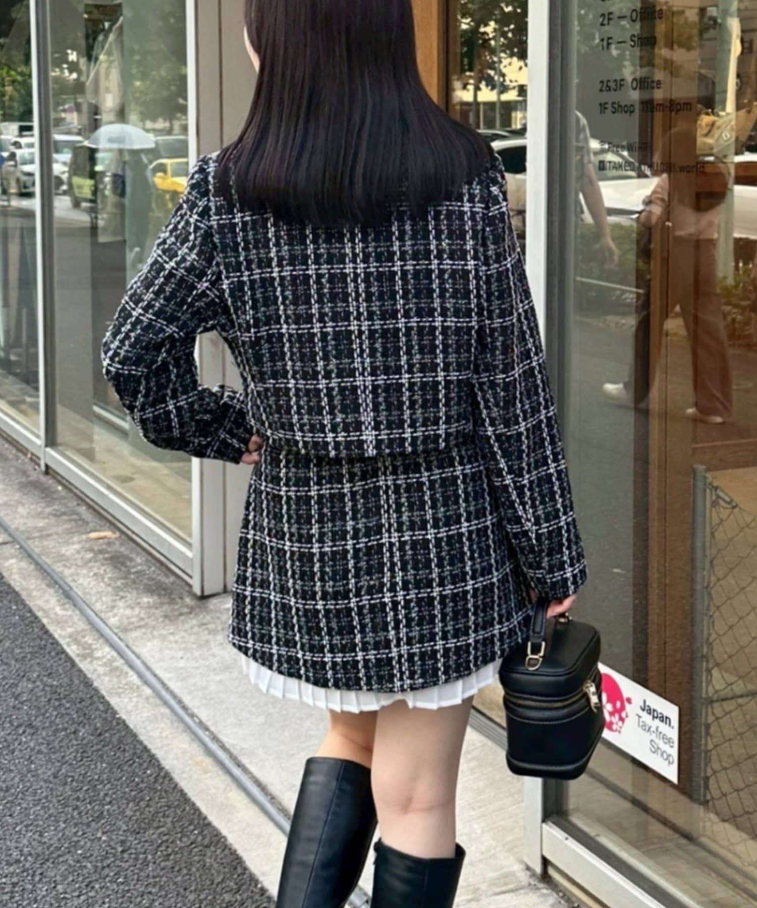 NICE CLAUP / OLIVE des OLIVE OUTLET(ナイスクラップ  / オリーブ デ オリーブ アウトレット) ツイードジャケット【セットアップ対応】