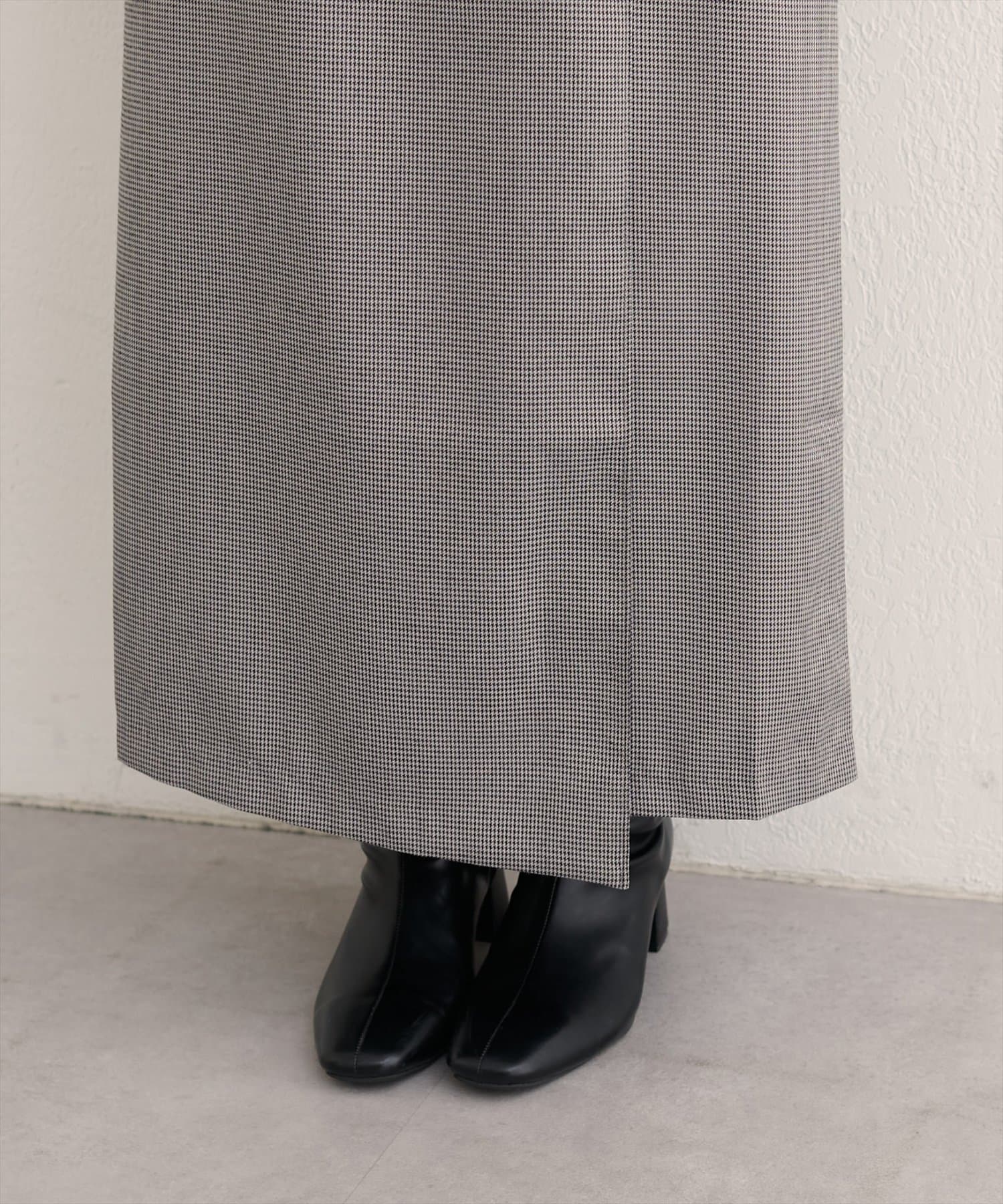 natural couture(ナチュラルクチュール) 【WEB限定】千鳥柄巻き風スカート