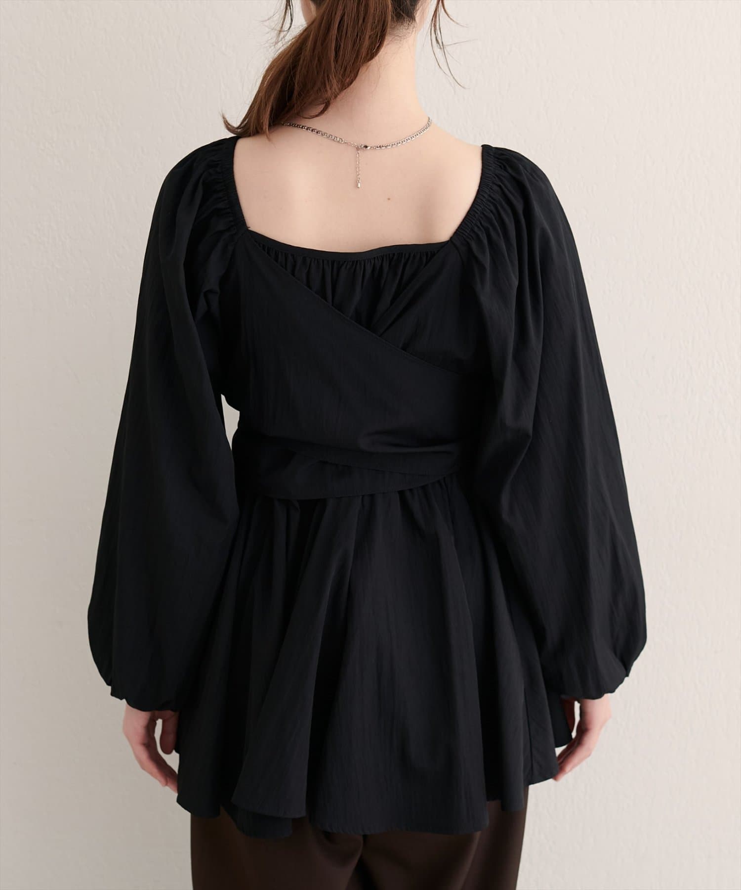 natural couture(ナチュラルクチュール) マルチWAYカシュクールリボンブラウス