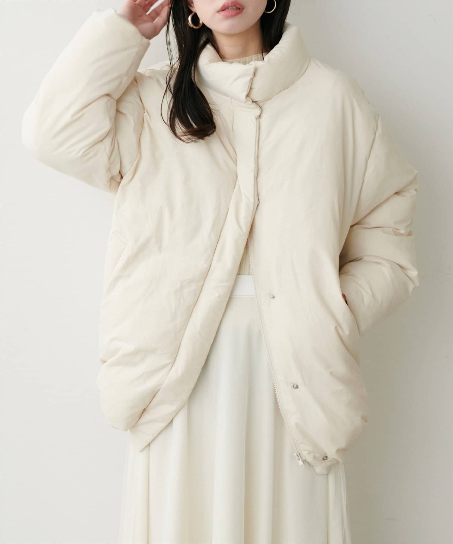 natural couture(ナチュラルクチュール) ノンキルト中綿ブルゾン