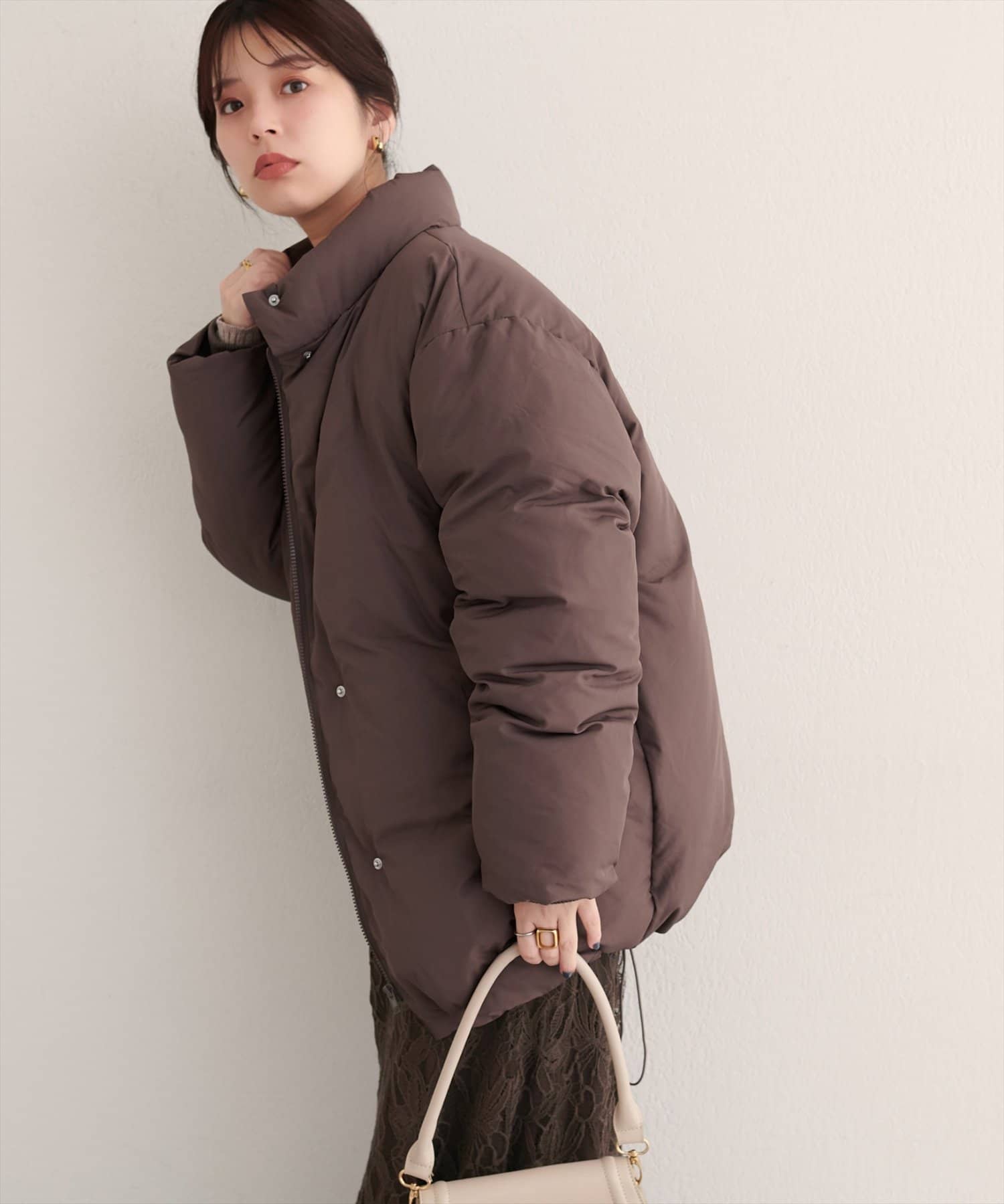 natural couture(ナチュラルクチュール) ノンキルト中綿ブルゾン