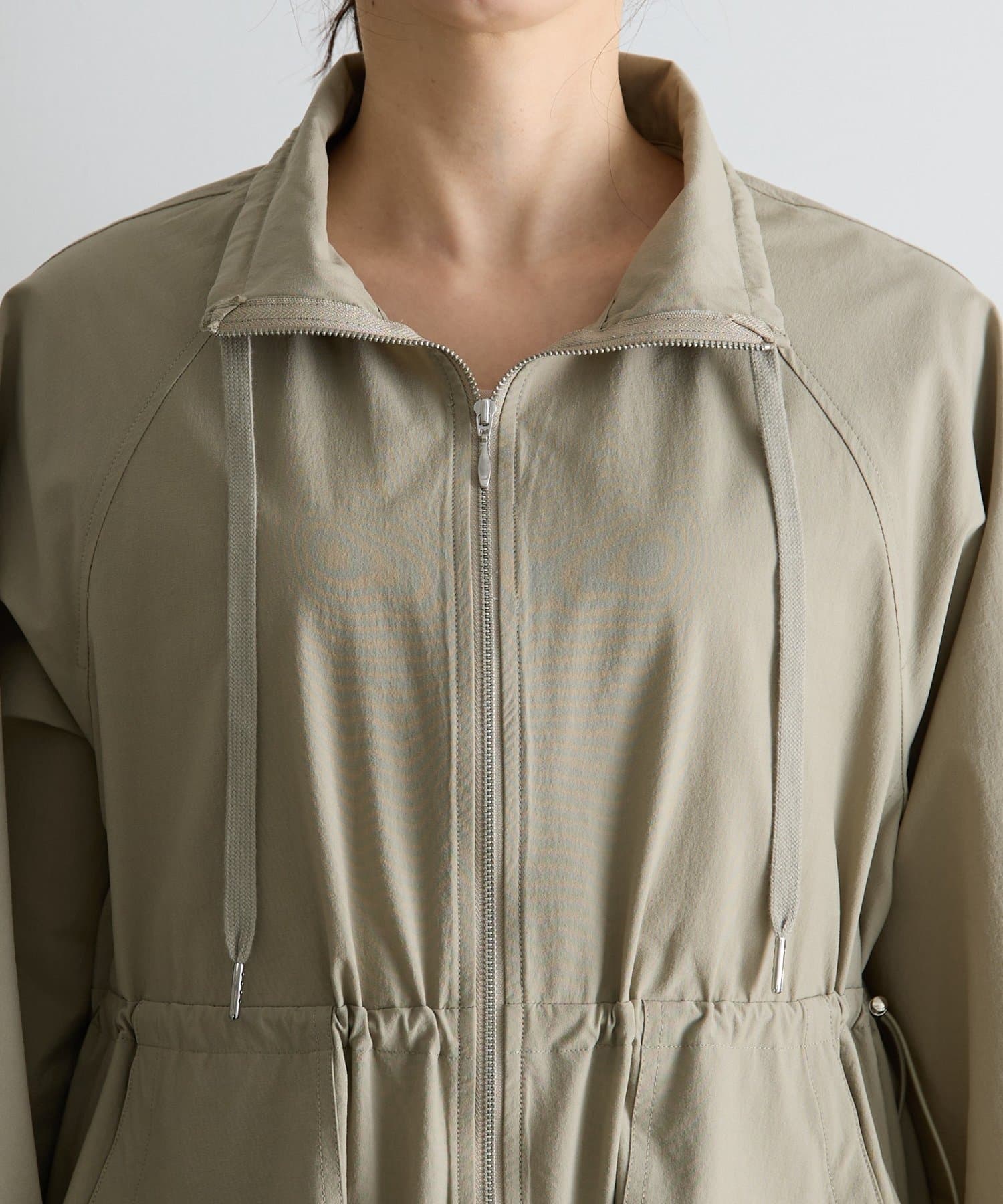 Jena　espace merveilleux(ジェナ　エスパスメルヴェイユ) 【フード取り外し可能】ウエストシャーリングジャケット