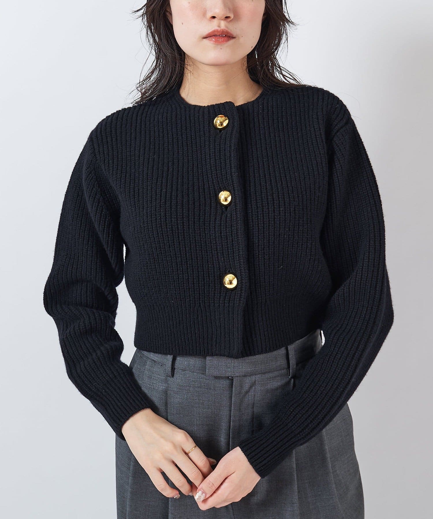 Drawing Numbers(ドローイングナンバーズ) ゴールド釦カーディガン