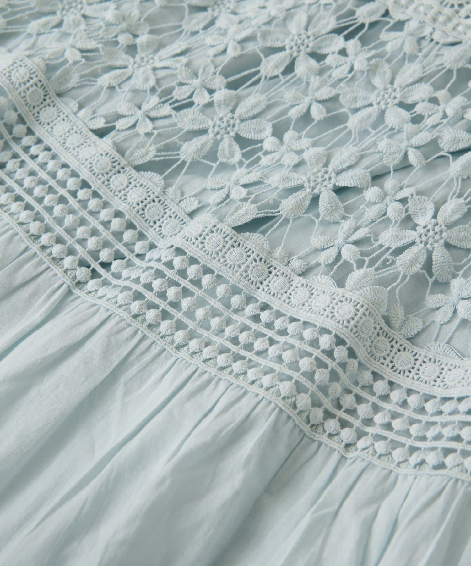 La boutique BonBon(ラブティックボンボン) 【復刻！・オールシーズンおすすめ】コットンレースティアードマキシスカート