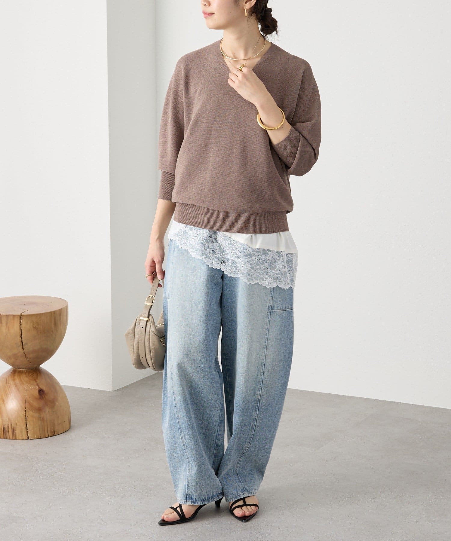 RIVE DROITE(リヴドロワ) 【新色追加/鮮度抜群】レーストリムキャミソール