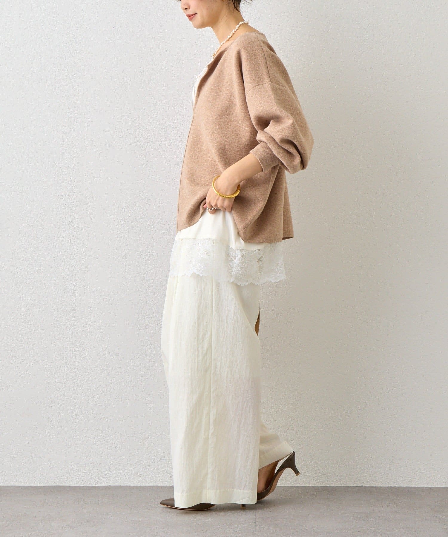 RIVE DROITE(リヴドロワ) 【新色追加/鮮度抜群】レーストリムキャミソール