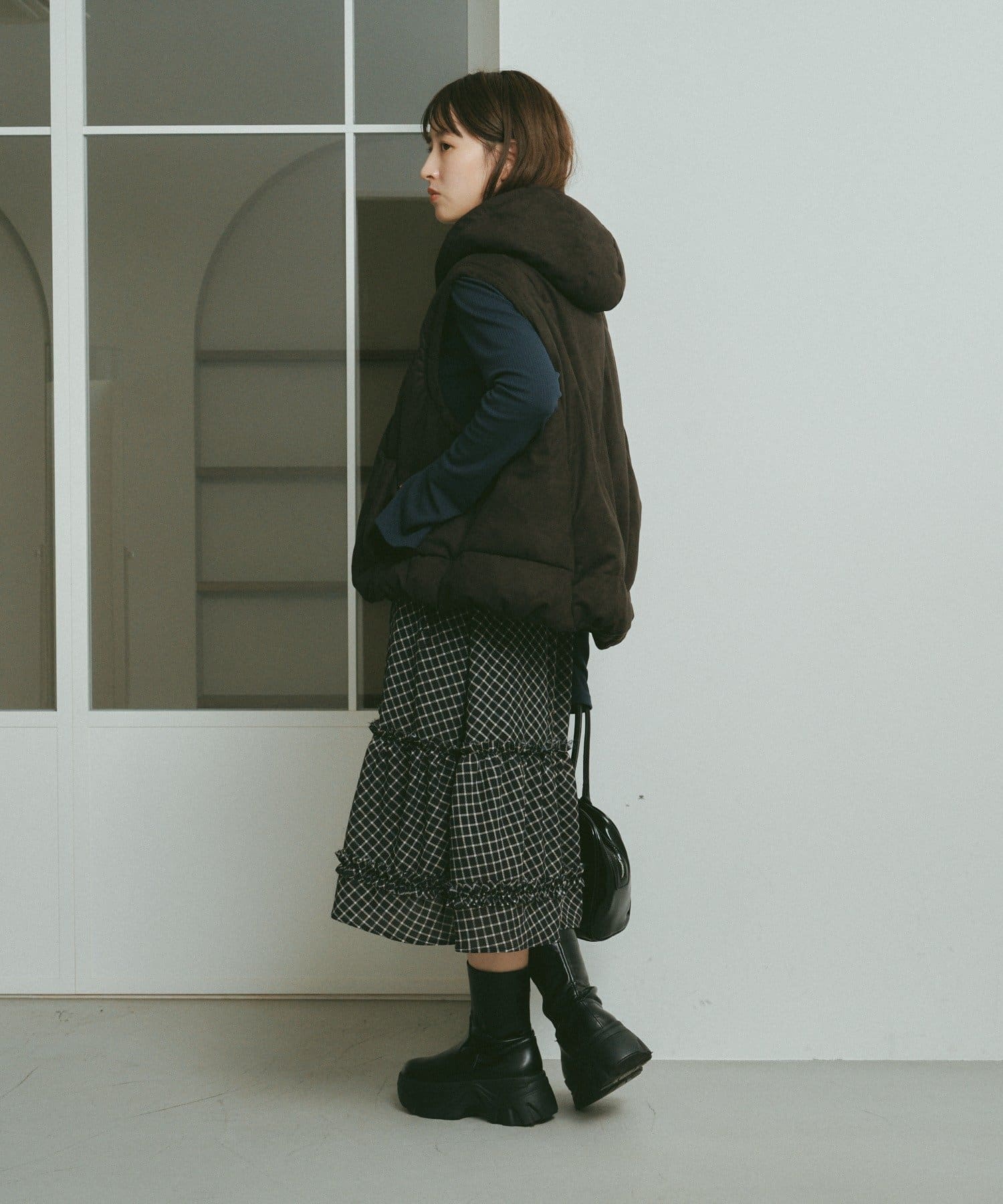 Kastane(カスタネ) フェイクスウェード中綿ベスト