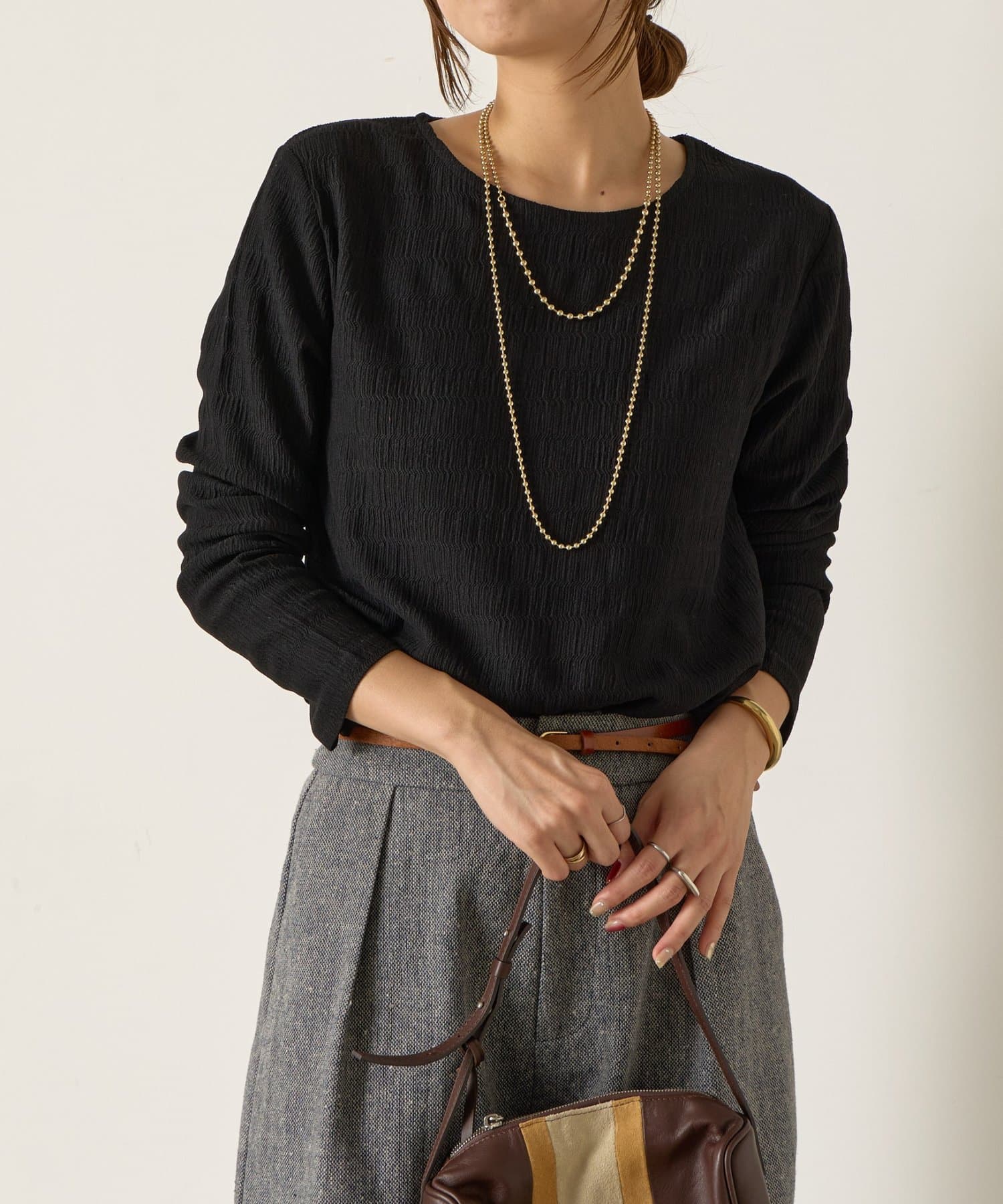 Jena　espace merveilleux(ジェナ　エスパスメルヴェイユ) ストレッチジャガードカットソー