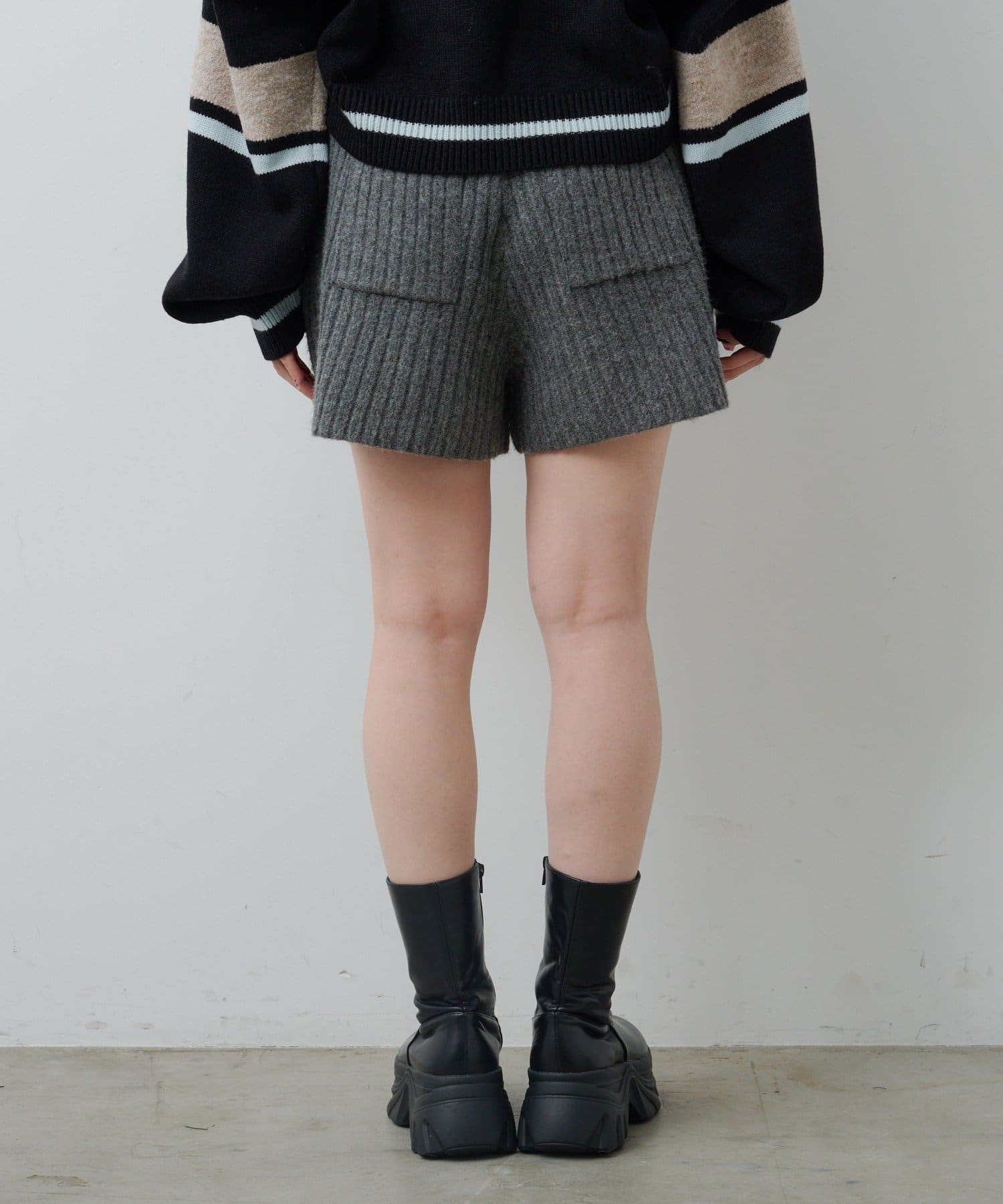 Kastane(カスタネ) 【STAFF YAMADA/Select BAG対象/3日間限定/12.19(金)12:00～12.21(日)23:59】リブニットショートパンツ