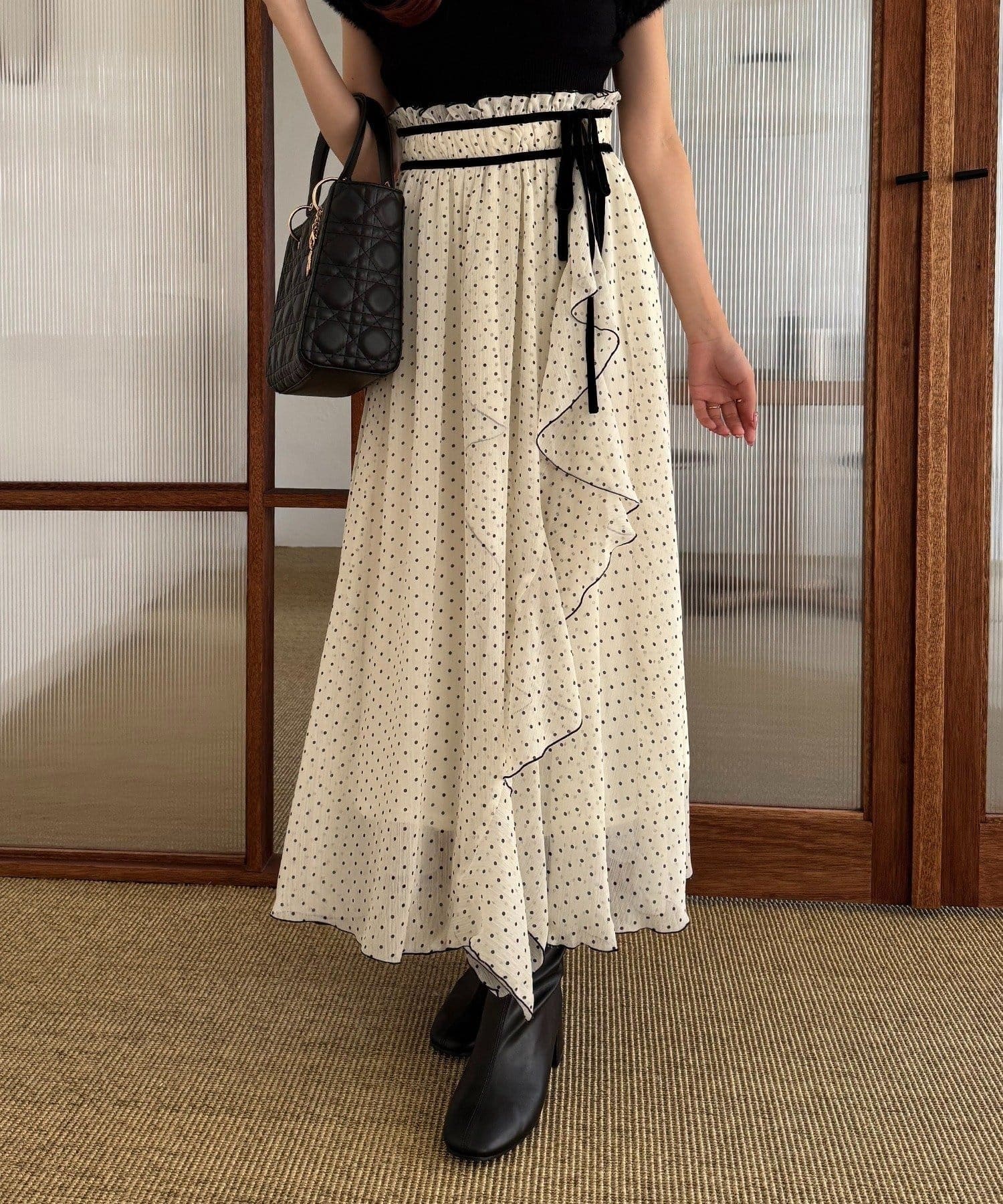 NICE CLAUP / OLIVE des OLIVE OUTLET(ナイスクラップ  / オリーブ デ オリーブ アウトレット) 【one after another】イレヘムロングスカート