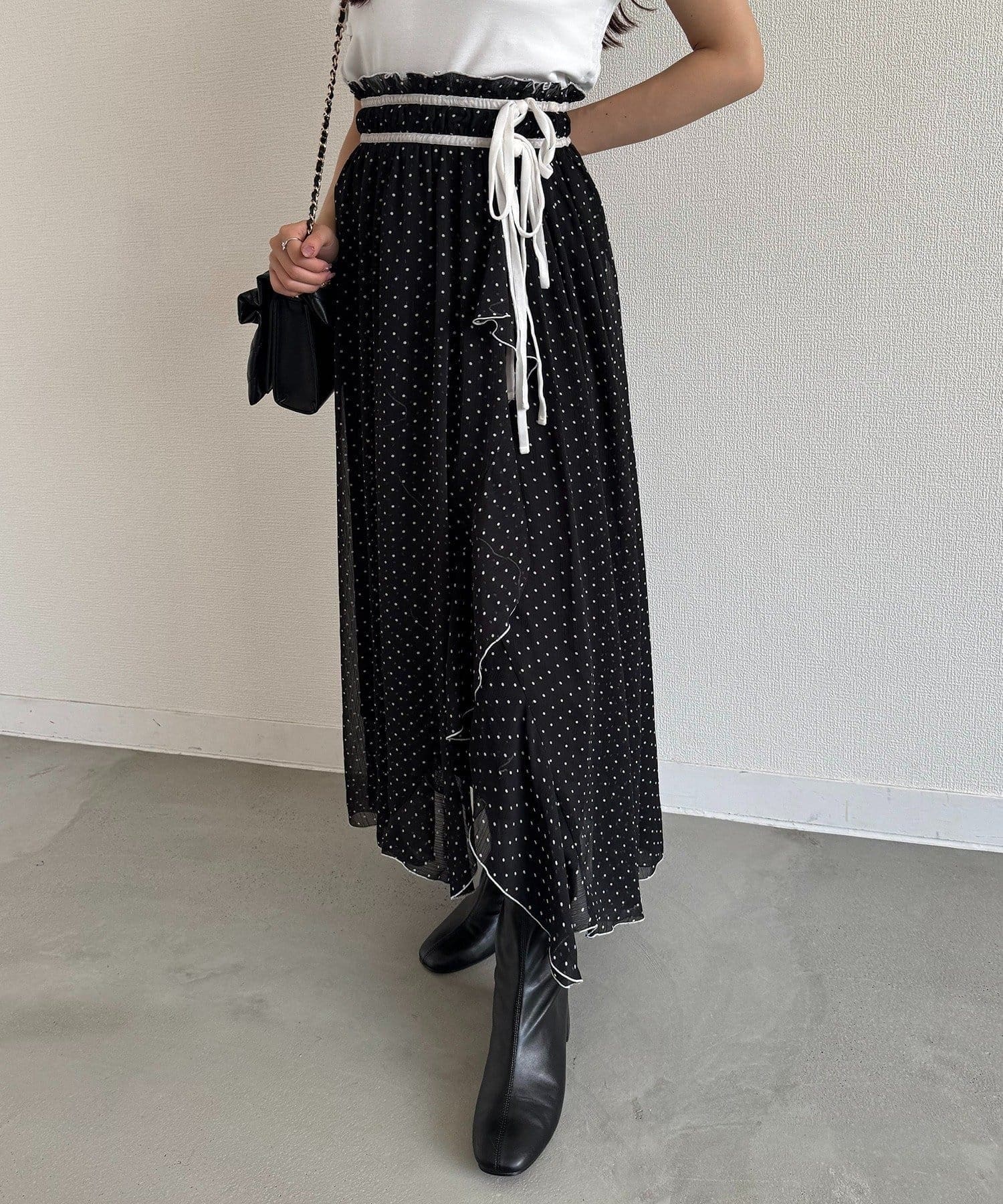 NICE CLAUP / OLIVE des OLIVE OUTLET(ナイスクラップ  / オリーブ デ オリーブ アウトレット) 【one after another】イレヘムロングスカート