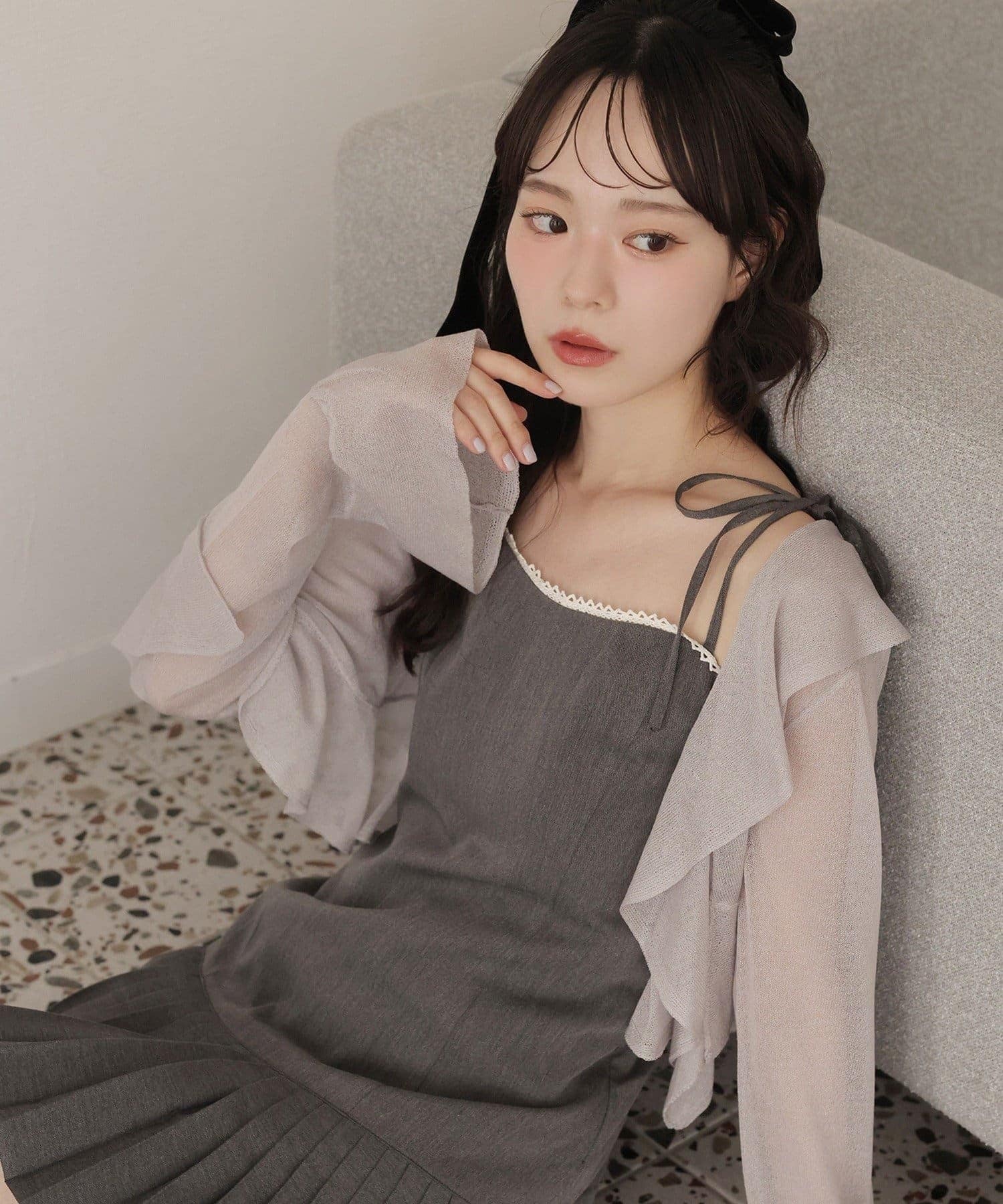 NICE CLAUP / OLIVE des OLIVE OUTLET(ナイスクラップ  / オリーブ デ オリーブ アウトレット) 【one after another】ボレロカーデ