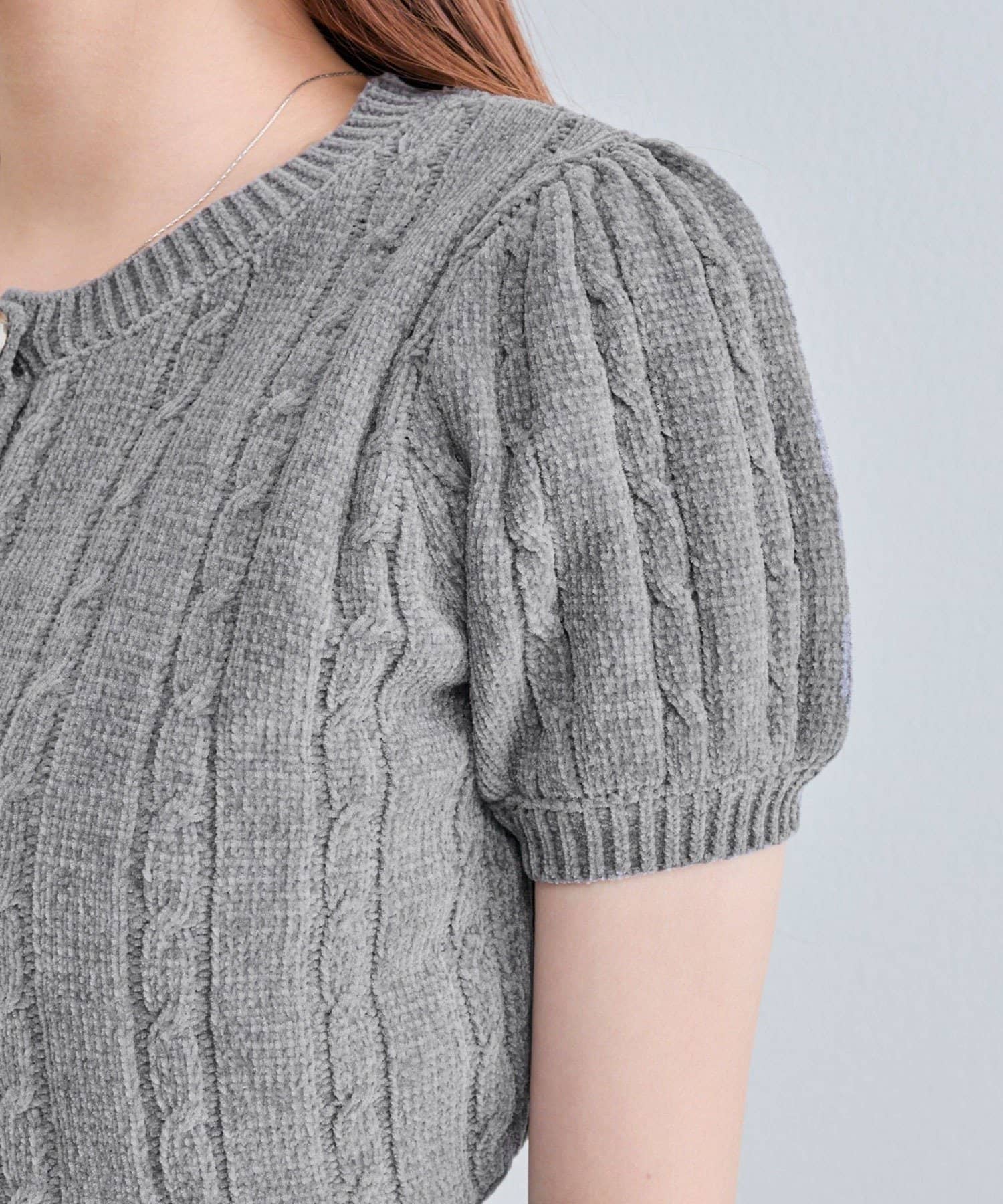 NICE CLAUP / OLIVE des OLIVE OUTLET(ナイスクラップ  / オリーブ デ オリーブ アウトレット) 【OLIVE des OLIVE】ふわふわ金ボタンニット