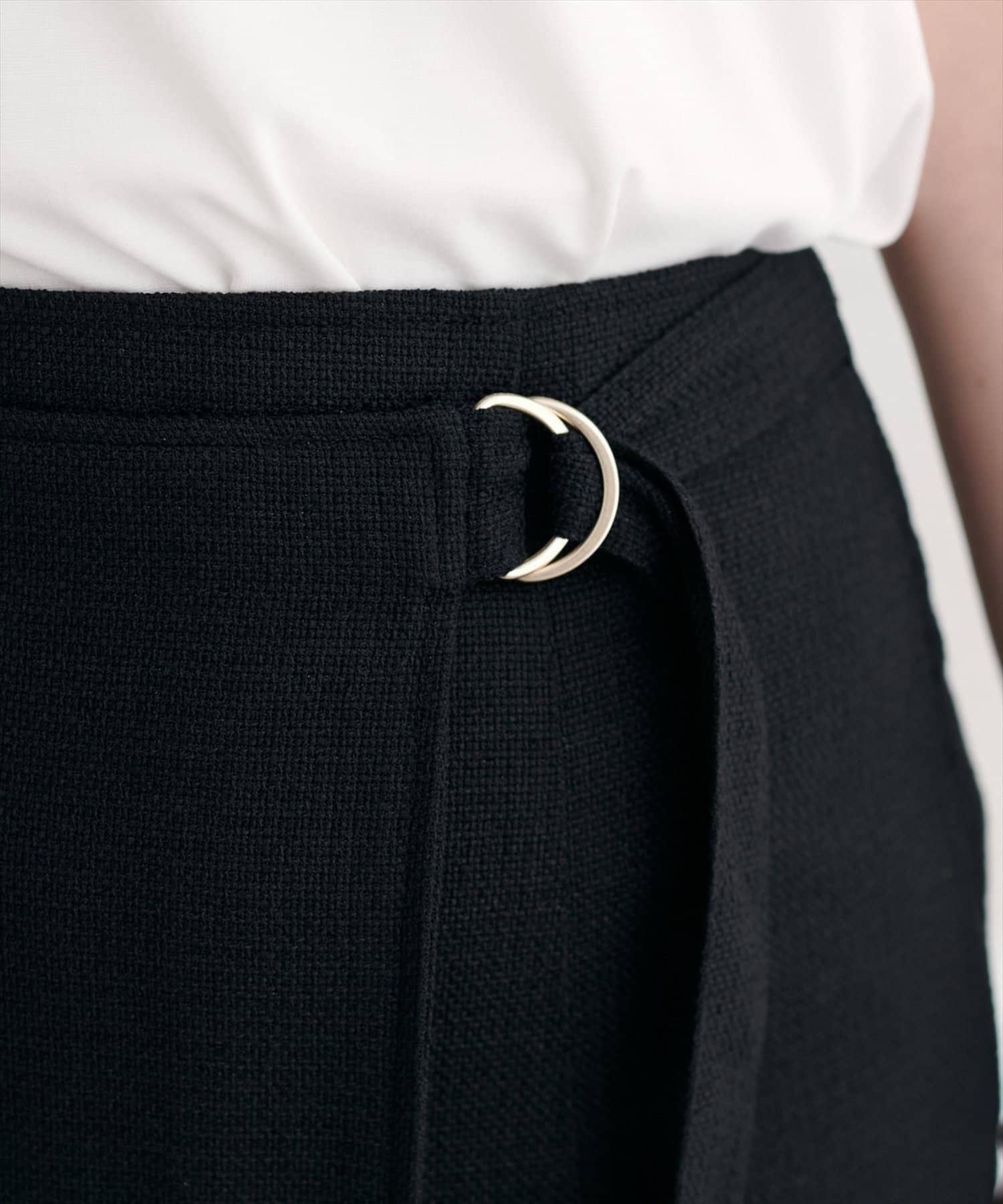 NICE CLAUP / OLIVE des OLIVE OUTLET(ナイスクラップ  / オリーブ デ オリーブ アウトレット) 【natural couture】ラップ風ツイードスカート