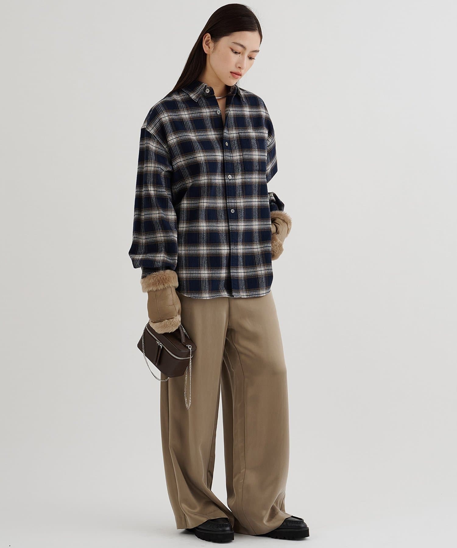 Whim Gazette(ウィム ガゼット) ピケチェックシャツ