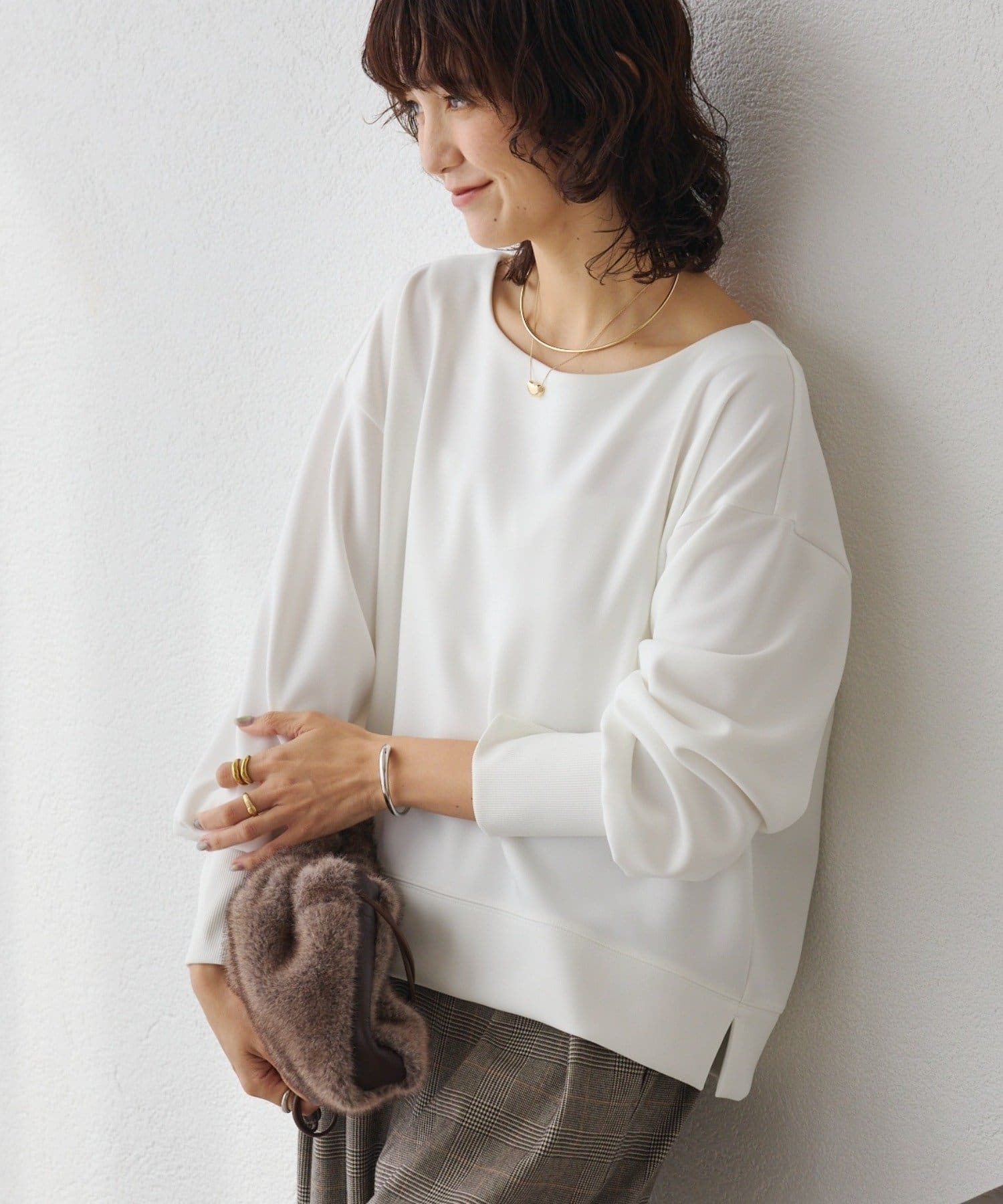 RIVE DROITE(リヴドロワ) 予約【万能アイテム】ダンボールショートプルオーバー/12月上旬お届け予定