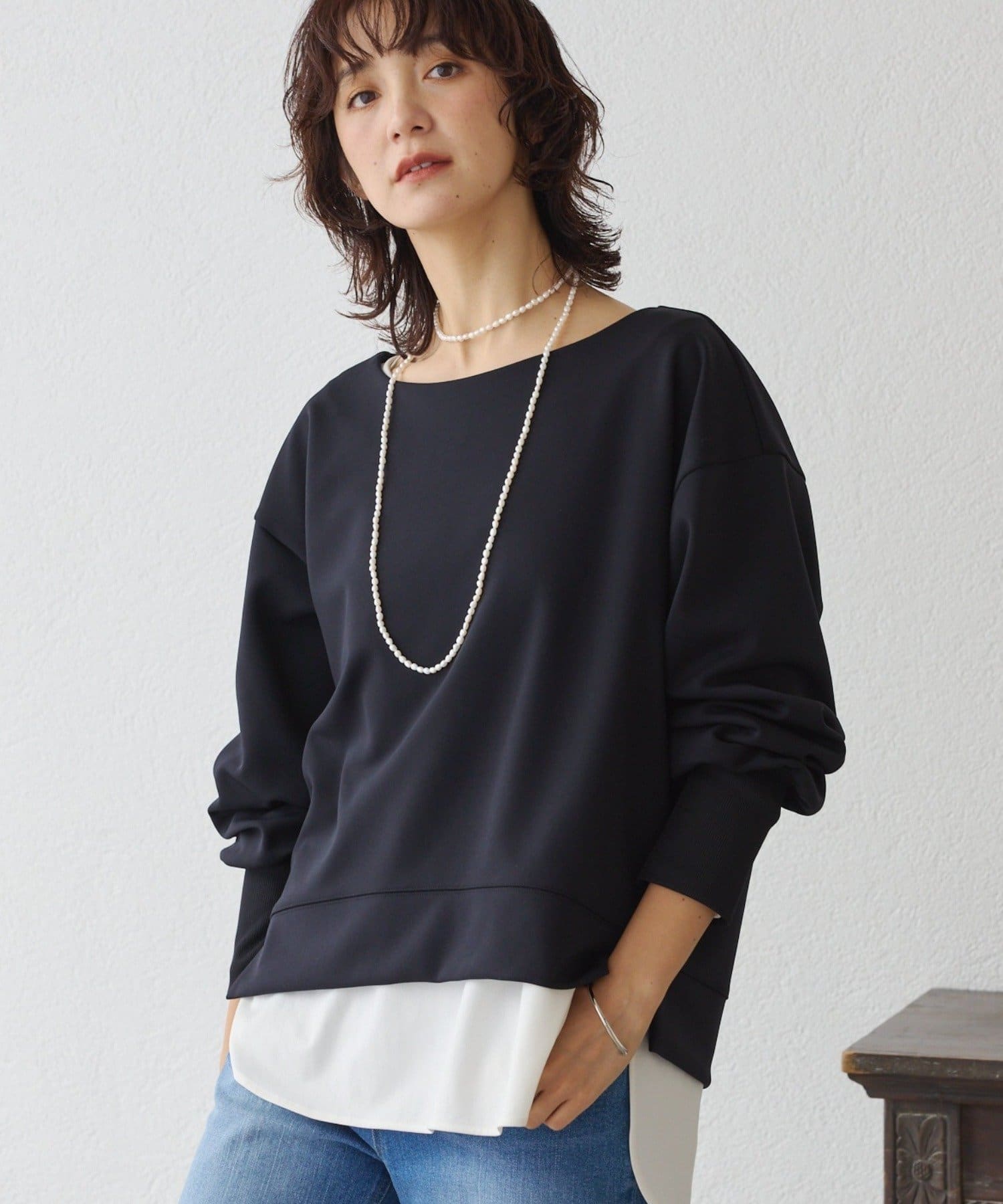 RIVE DROITE(リヴドロワ) 予約【万能アイテム】ダンボールショートプルオーバー/12月上旬お届け予定