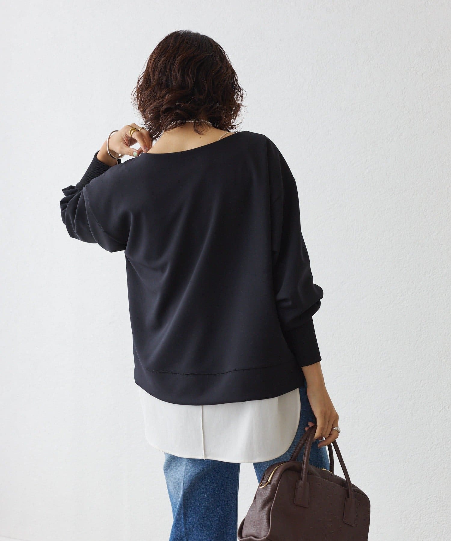 RIVE DROITE(リヴドロワ) 予約【万能アイテム】ダンボールショートプルオーバー/12月上旬お届け予定