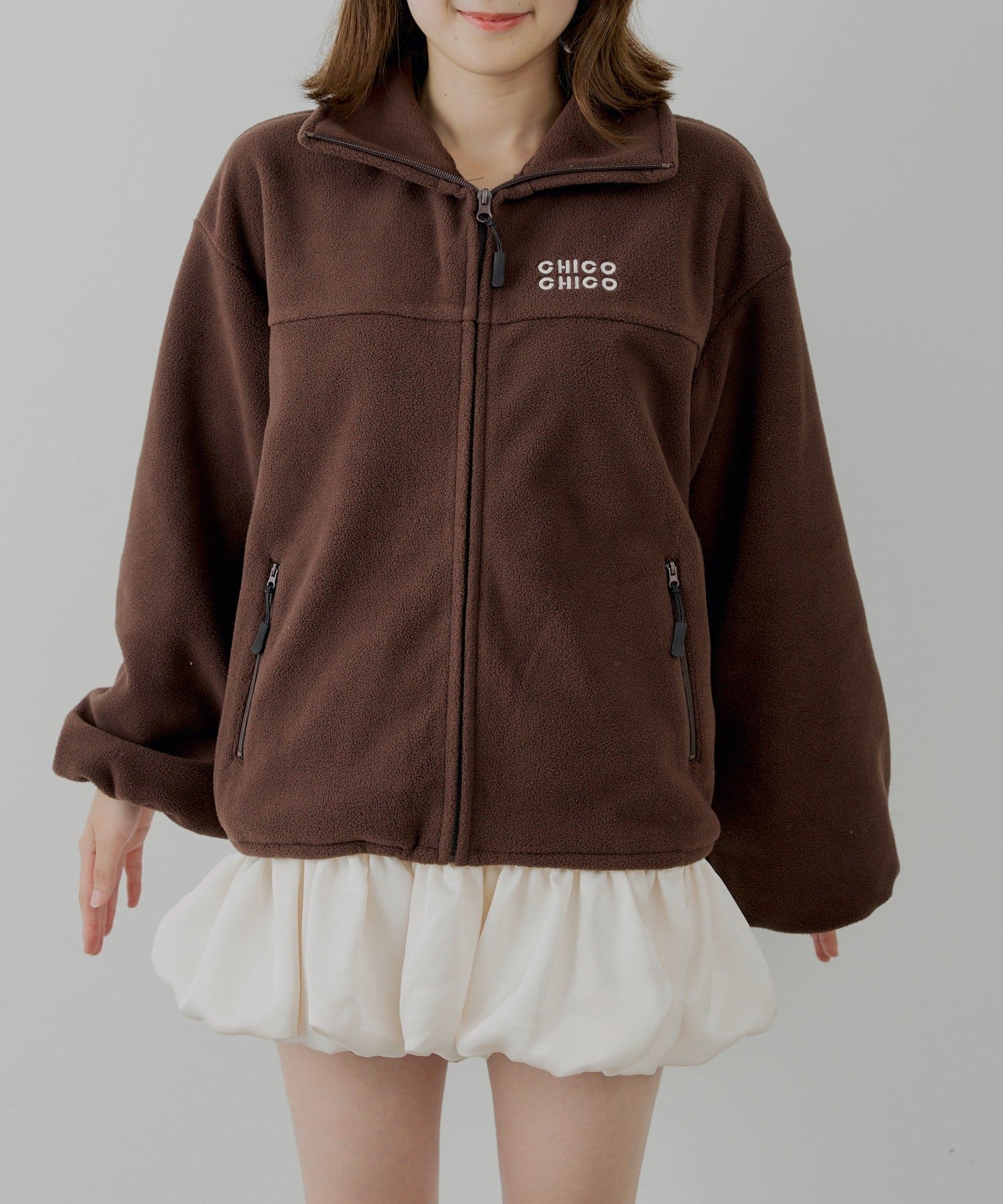 Chico(チコ) 【セットアップ対応】胸ロゴフリーストップス