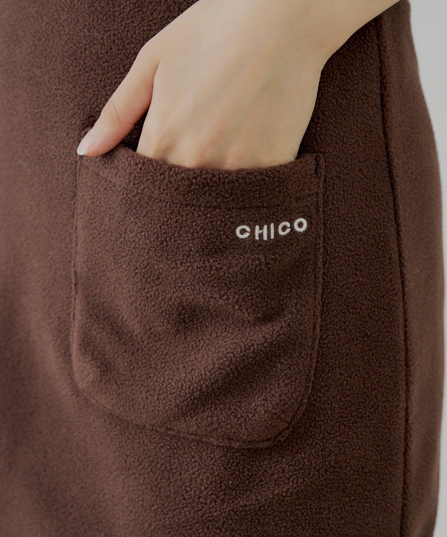 Chico(チコ) 【セットアップ対応】フリース台形ミニスカート