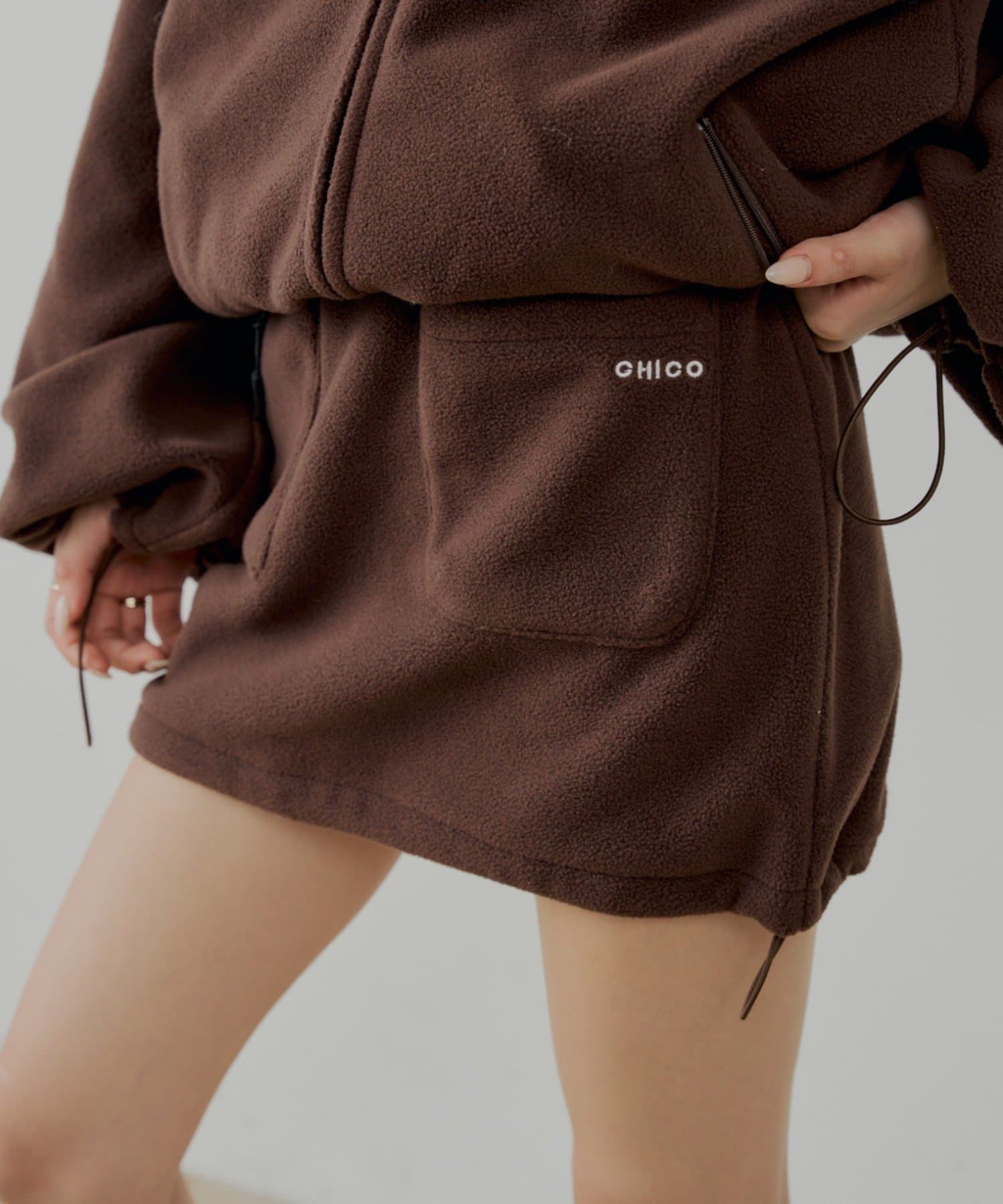 Chico(チコ) 【10/23(木)0時販売】フリース台形ミニスカート