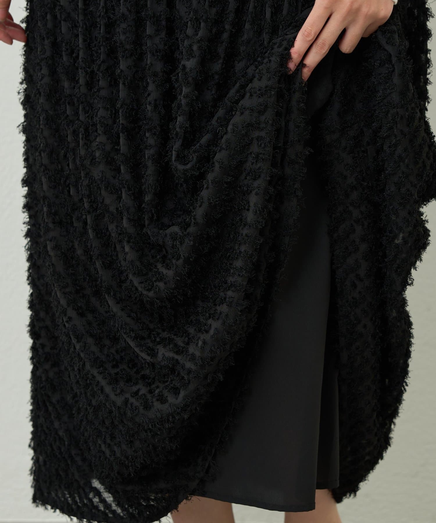 un dix cors(アンディコール) 《大人可愛い》フリンジジャガードスカート