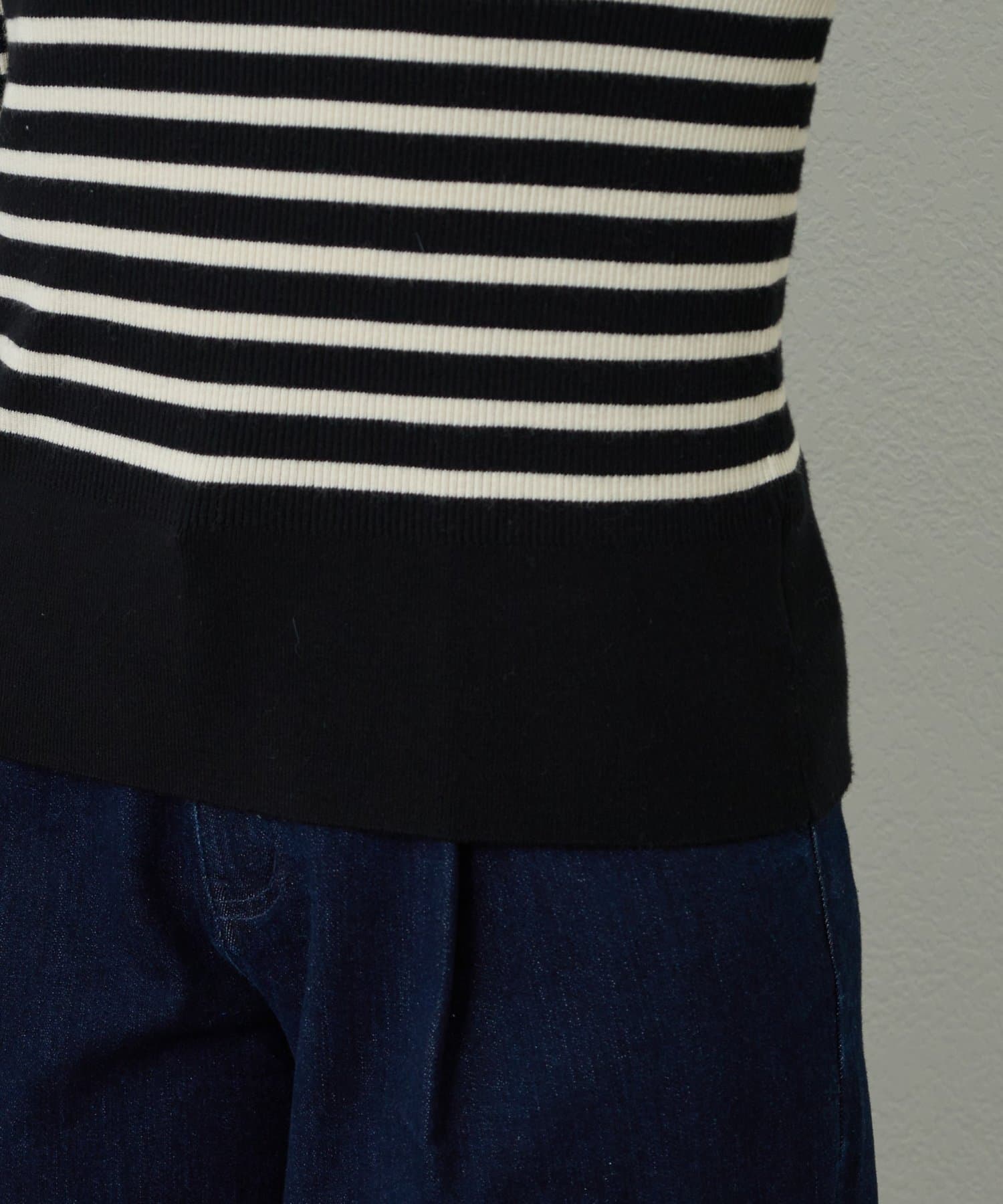 un dix cors(アンディコール) 《主役級アイテム》袖口ラインボーダーニット