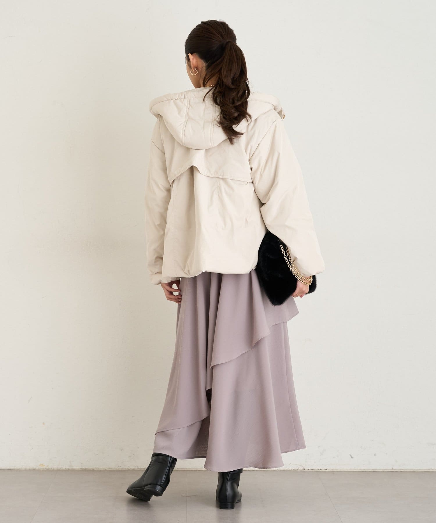 un dix cors(アンディコール) 《大人フェミニンに》肩レースドルマンニット