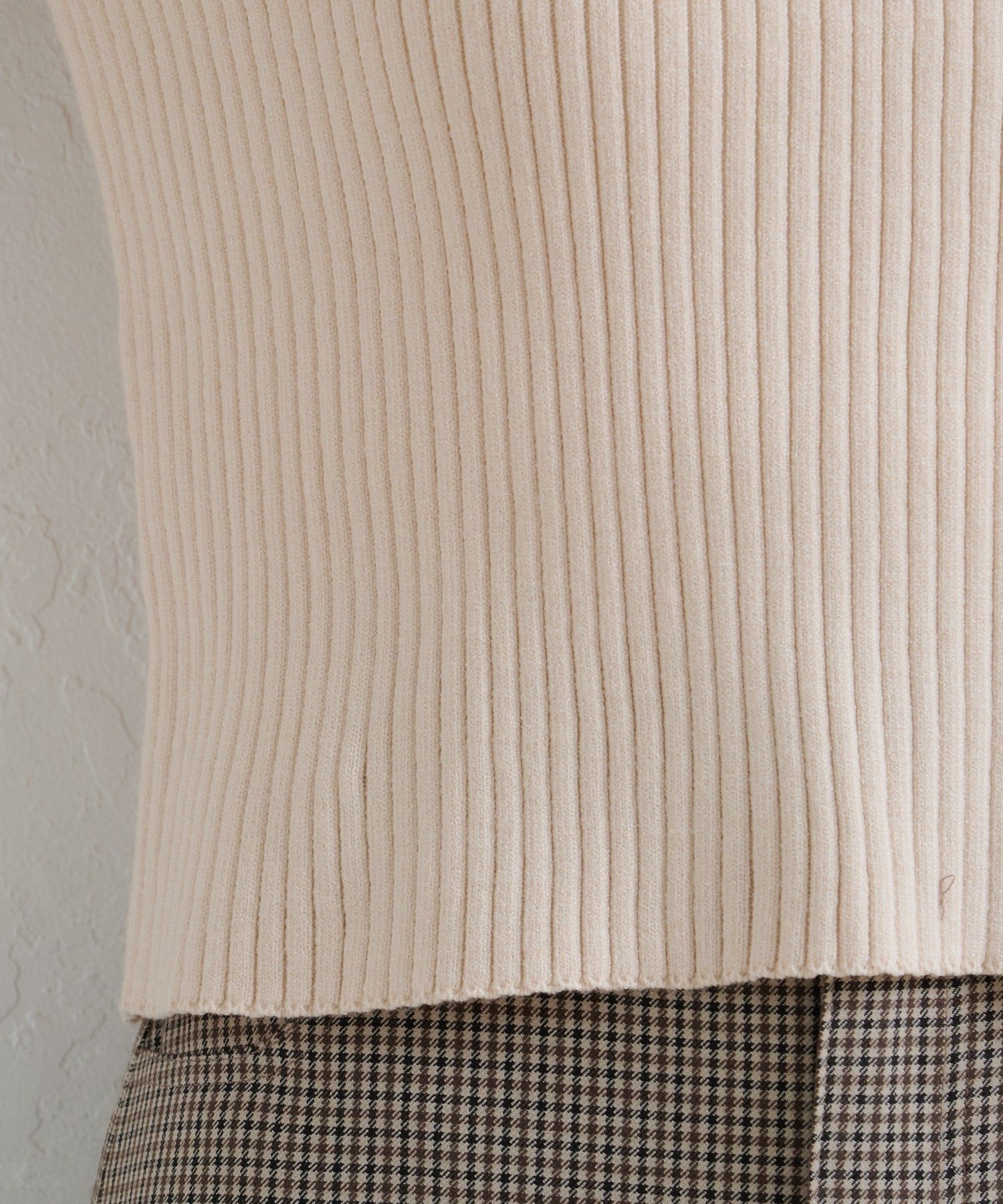 Kastane(カスタネ) 【ボーダー&無地】デザインリブニット