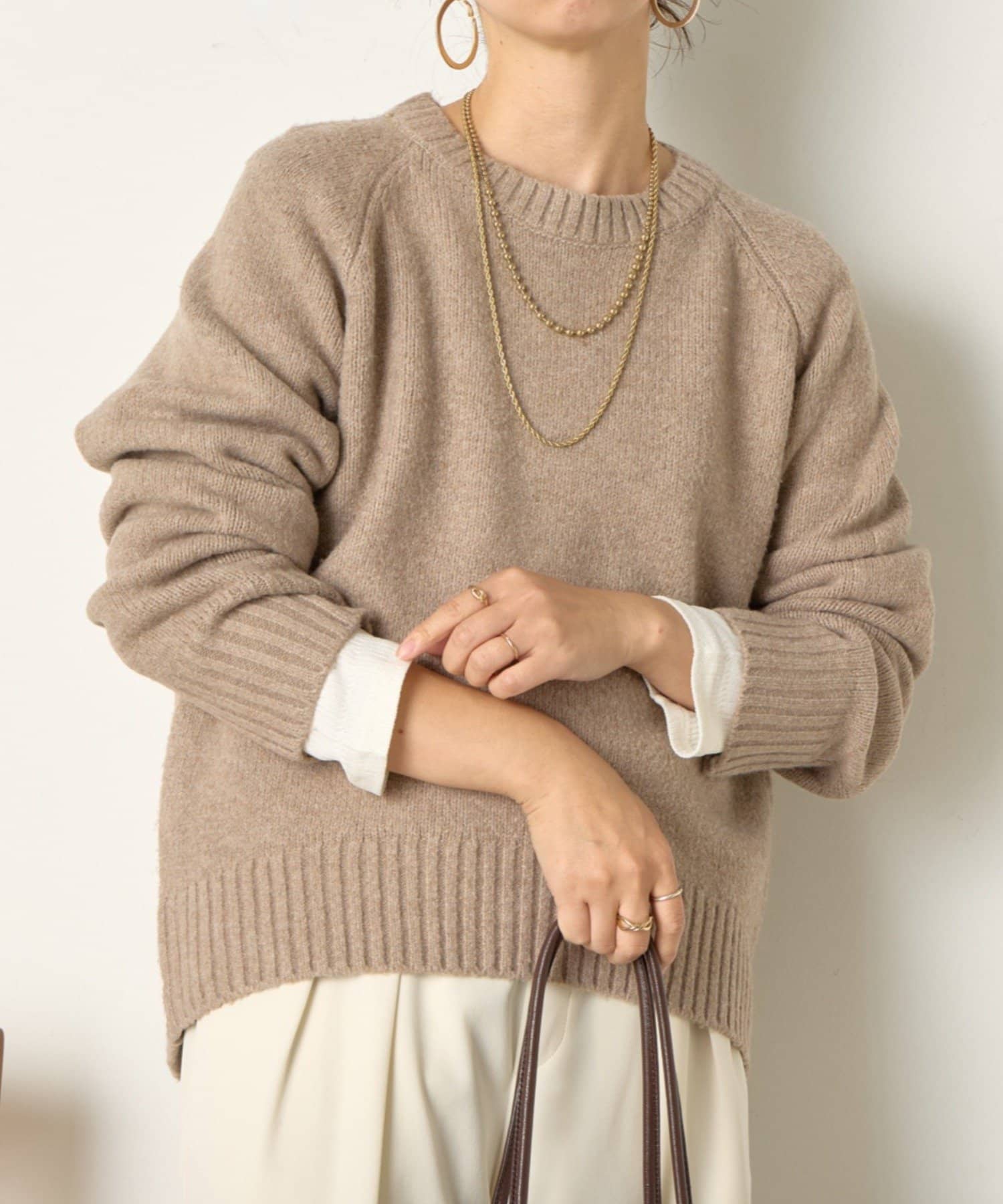 Jena　espace merveilleux(ジェナ　エスパスメルヴェイユ) ラムライククルーニット