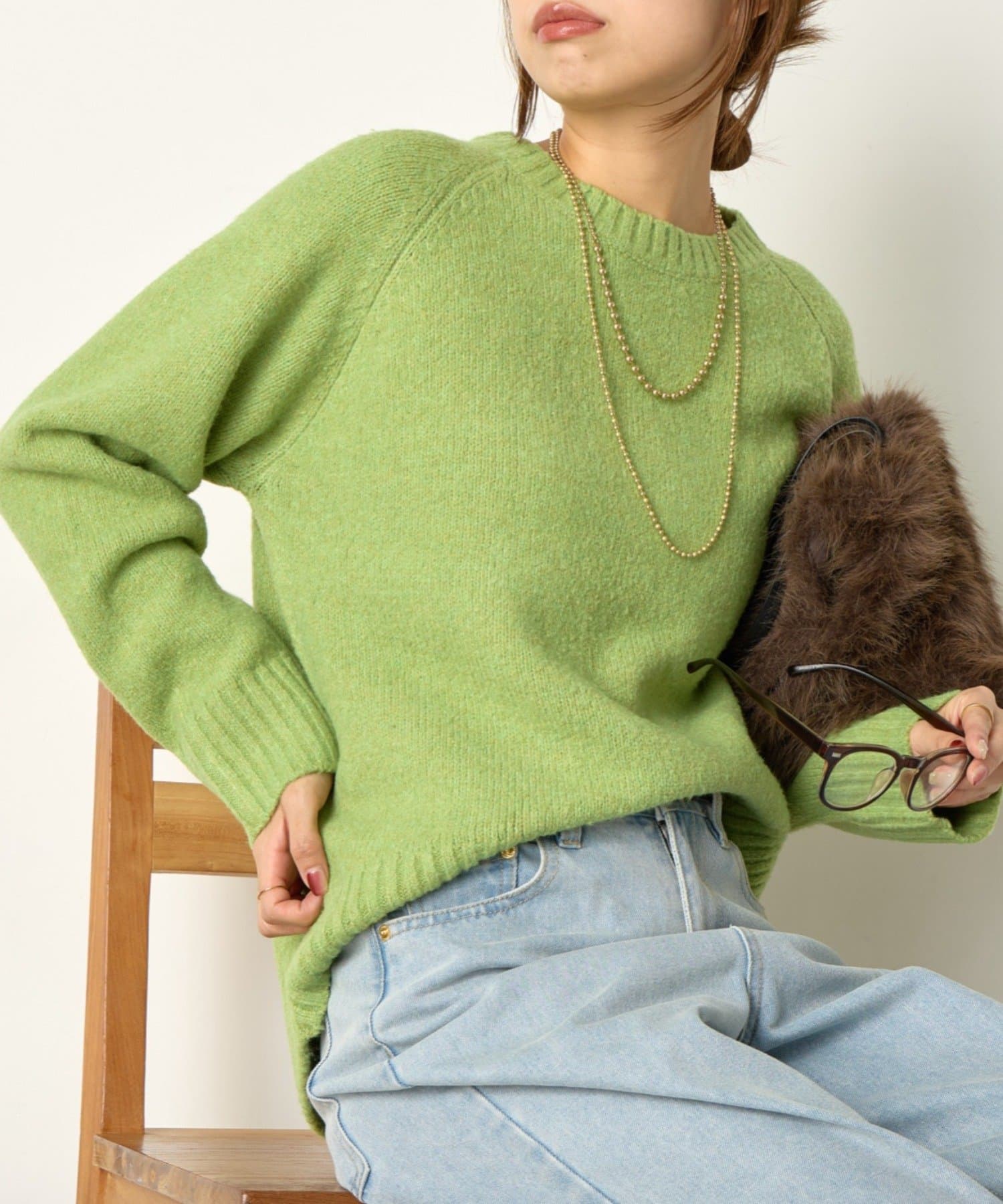 Jena　espace merveilleux(ジェナ　エスパスメルヴェイユ) ラムライククルーニット