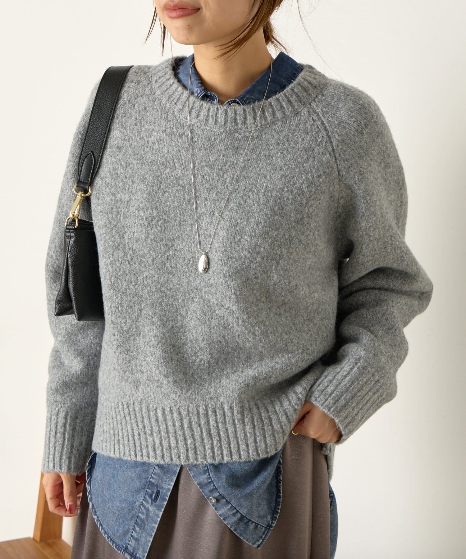 Jena　espace merveilleux(ジェナ　エスパスメルヴェイユ) ラムライククルーニット