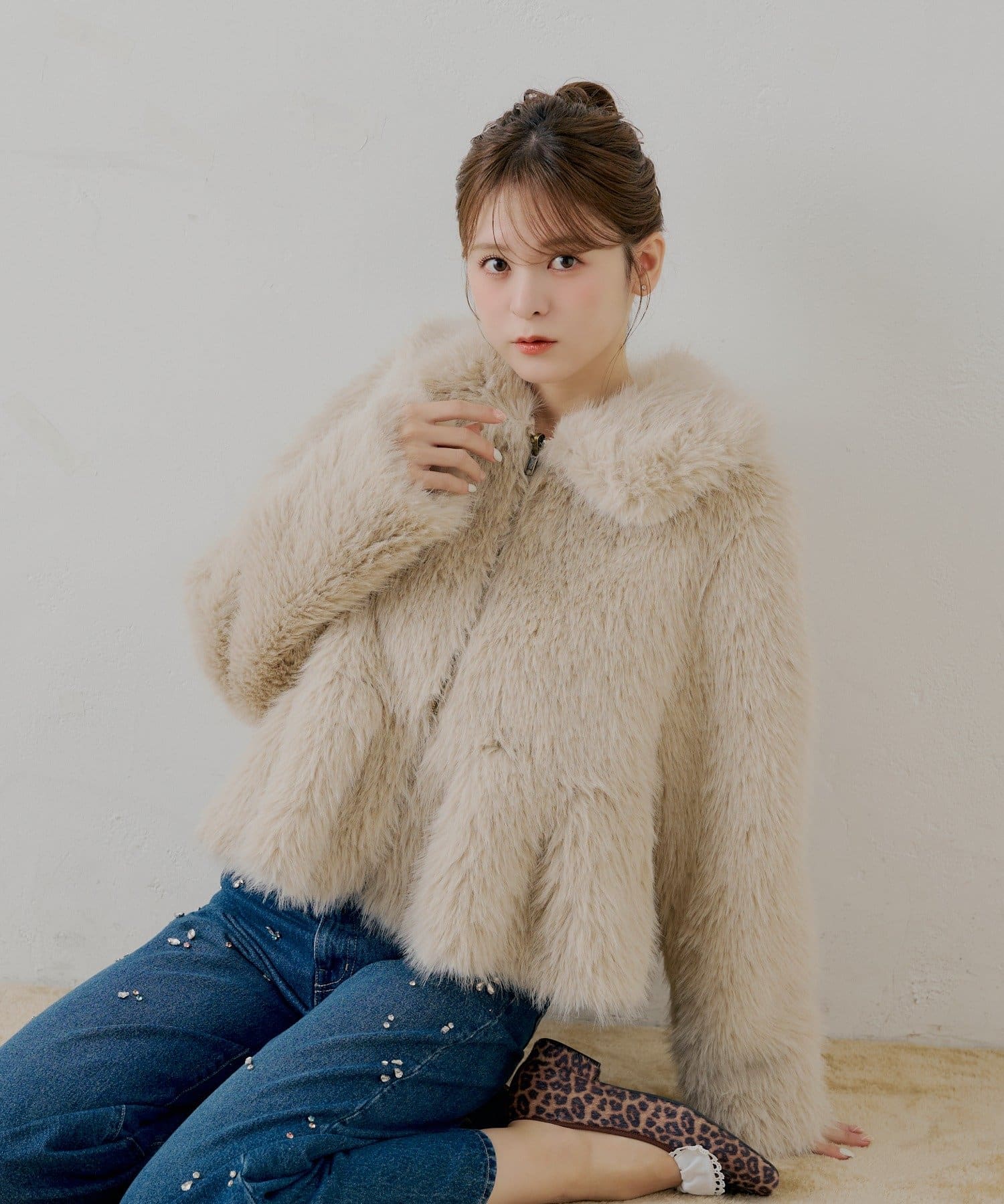 Chico(チコ) 【SALON by Chico】リバーシブルペプラムデザインミディコート