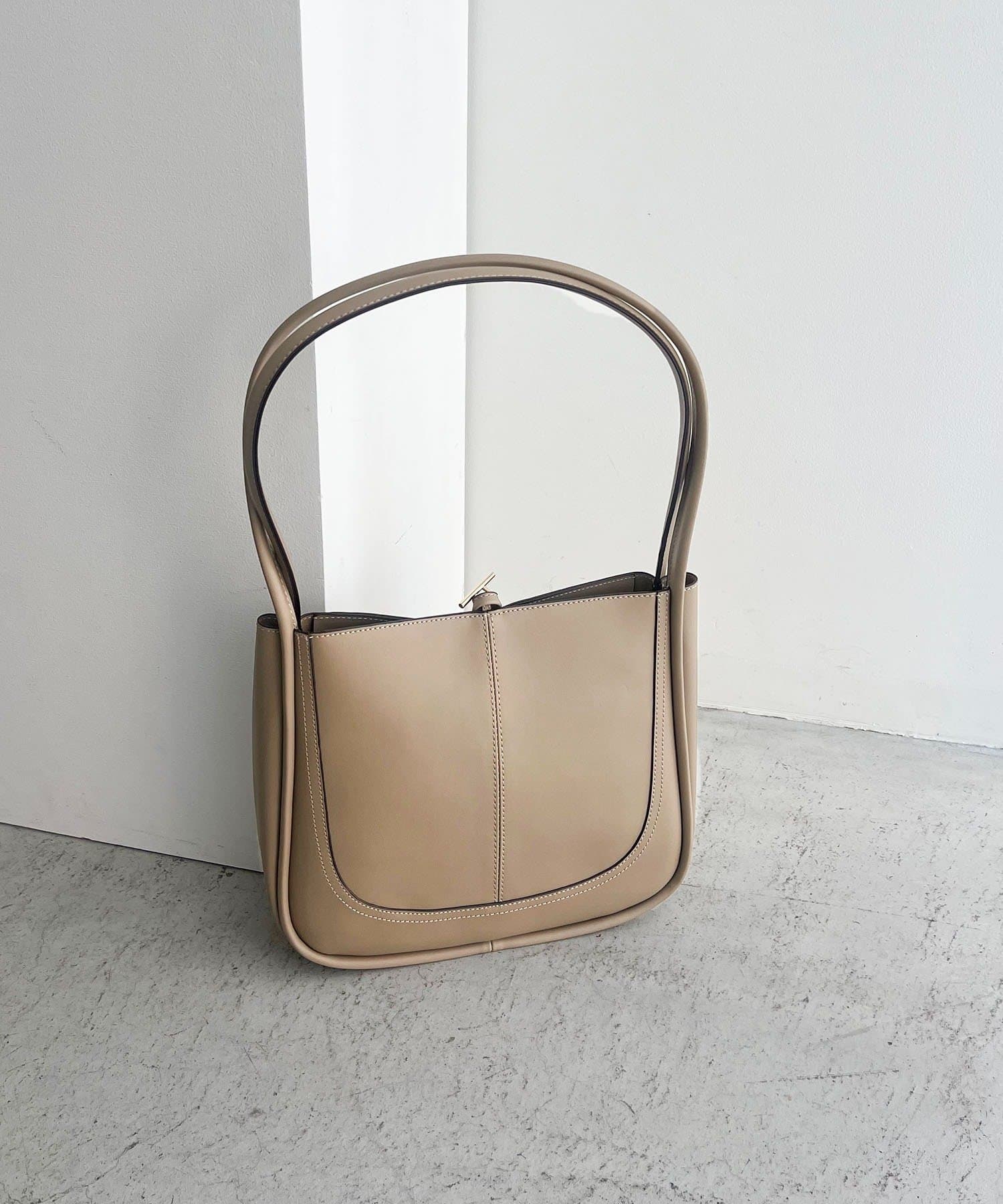 CAPRICIEUX LE'MAGE(カプリシュレマージュ) 【新色/ベージュ】トリミングトートバッグ