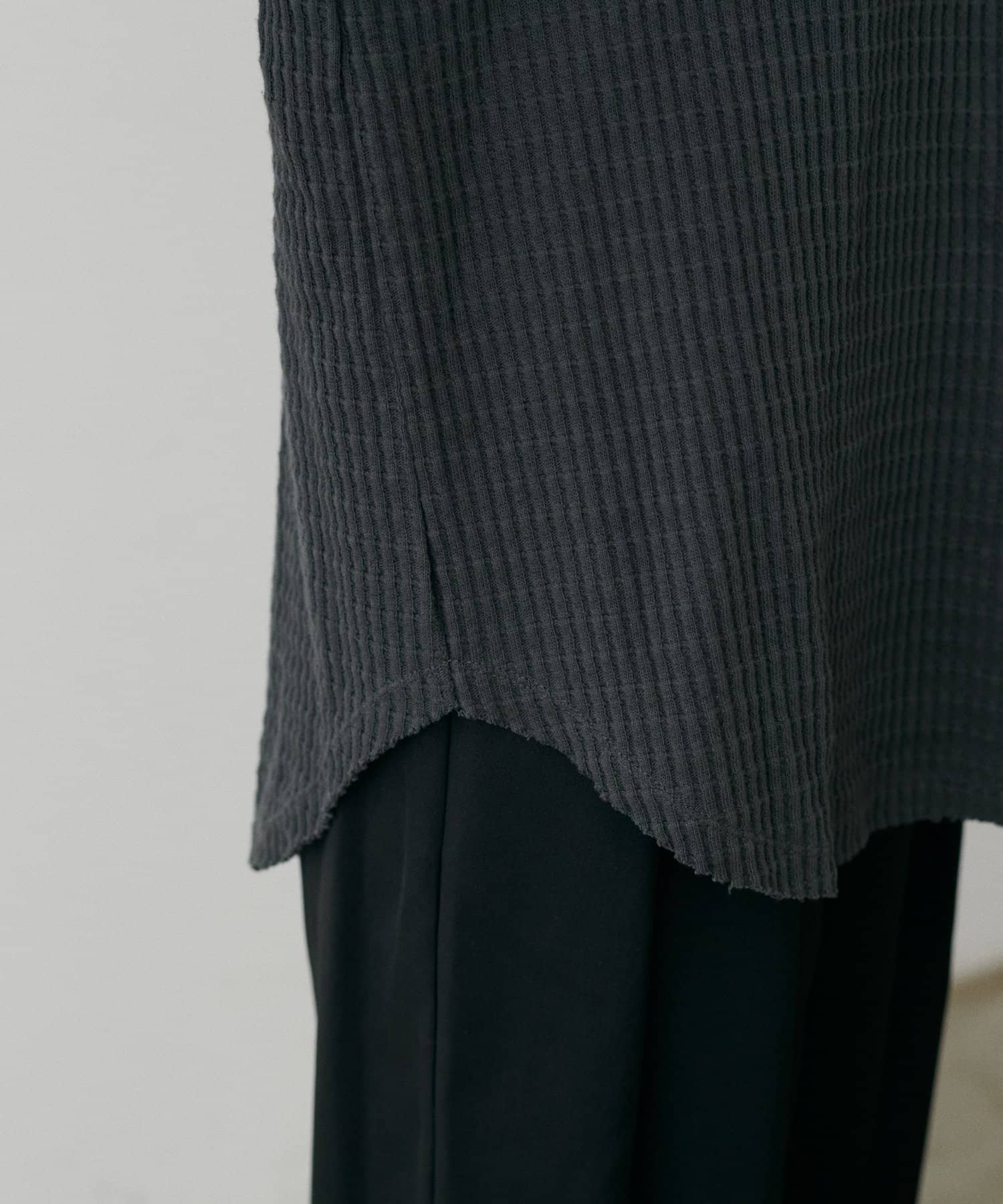 LARUTA(ラルータ) 長袖ワッフルカットソーT
