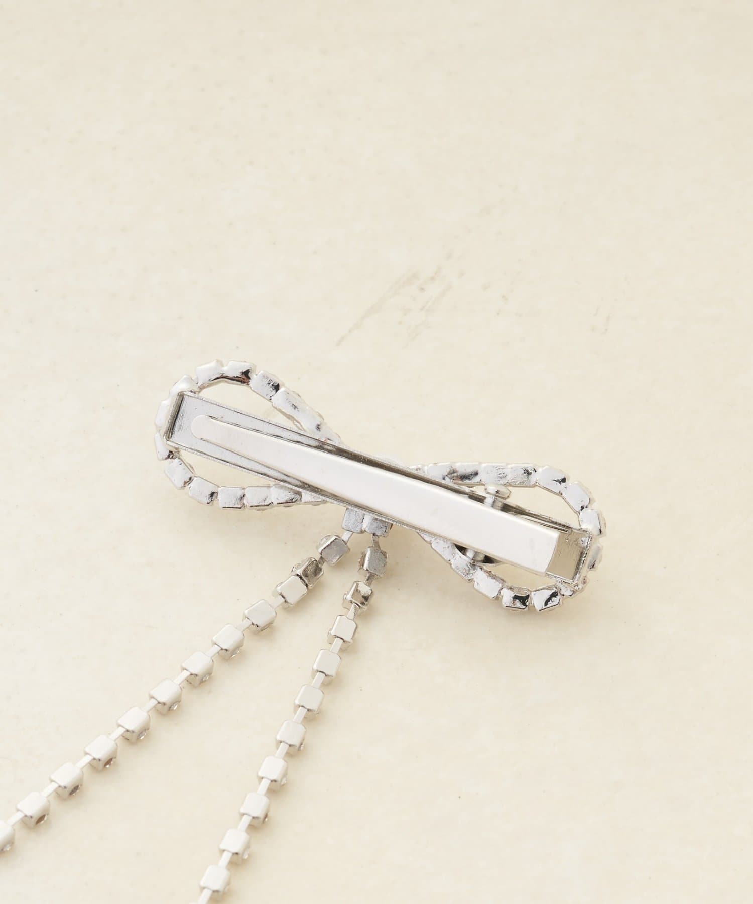 Lattice(ラティス) 【オケージョン】ビジューリボンチェーンクリップ