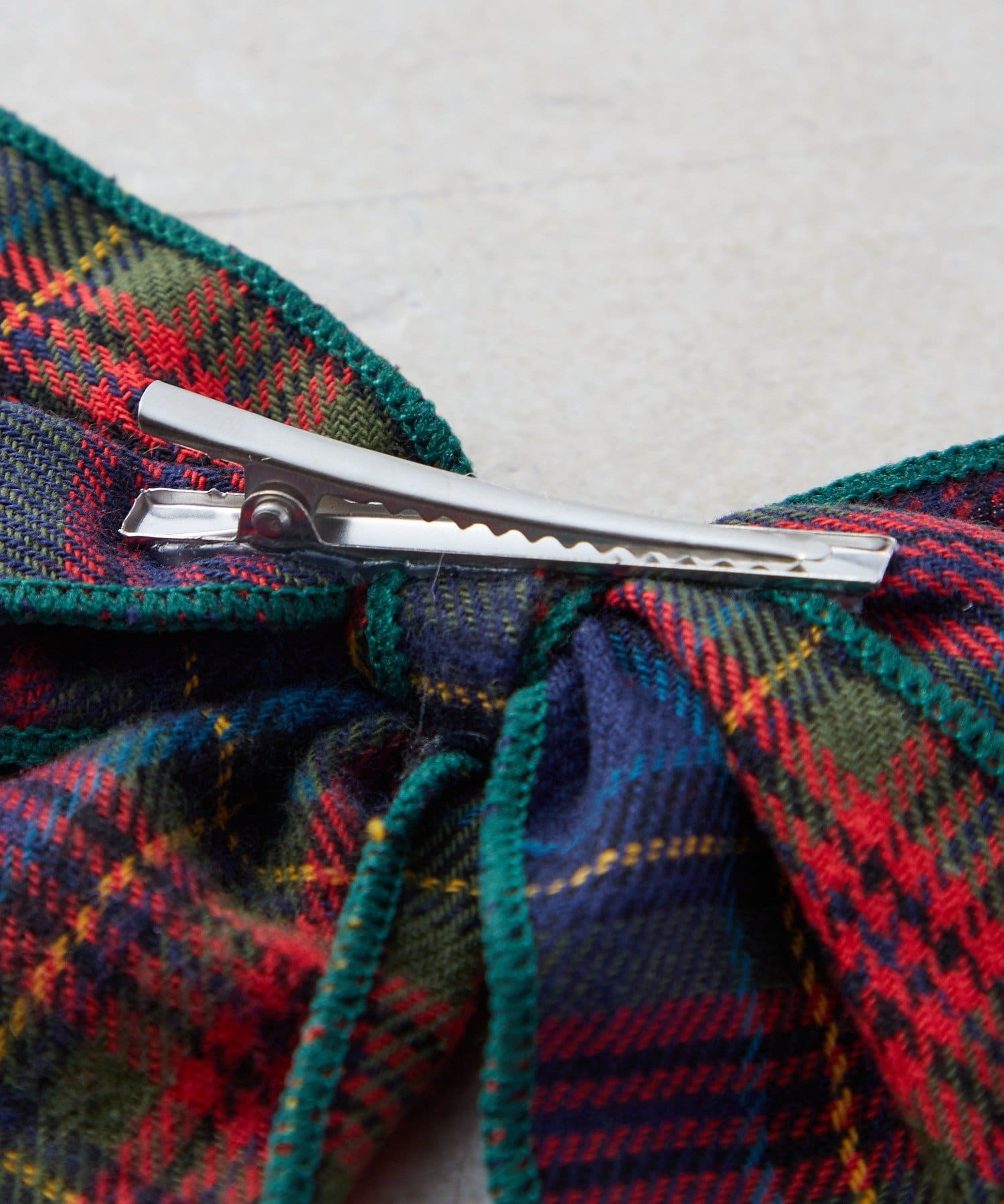 Lattice(ラティス) 【KIDS/クリスマス】チェックリボンクリップ