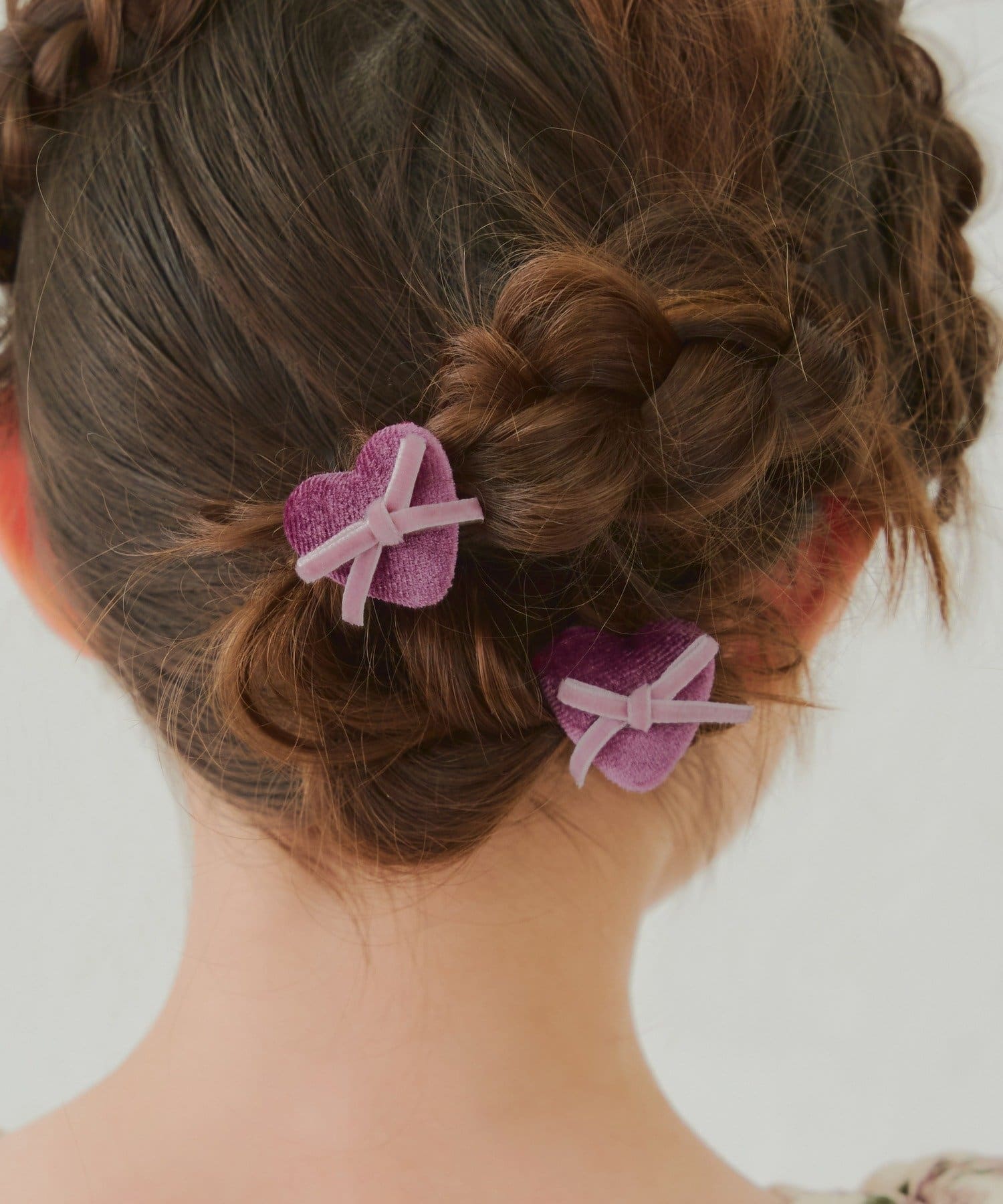 Lattice(ラティス) 【KIDS/クリスマス】ベロアハートヘアゴムセット(2P)