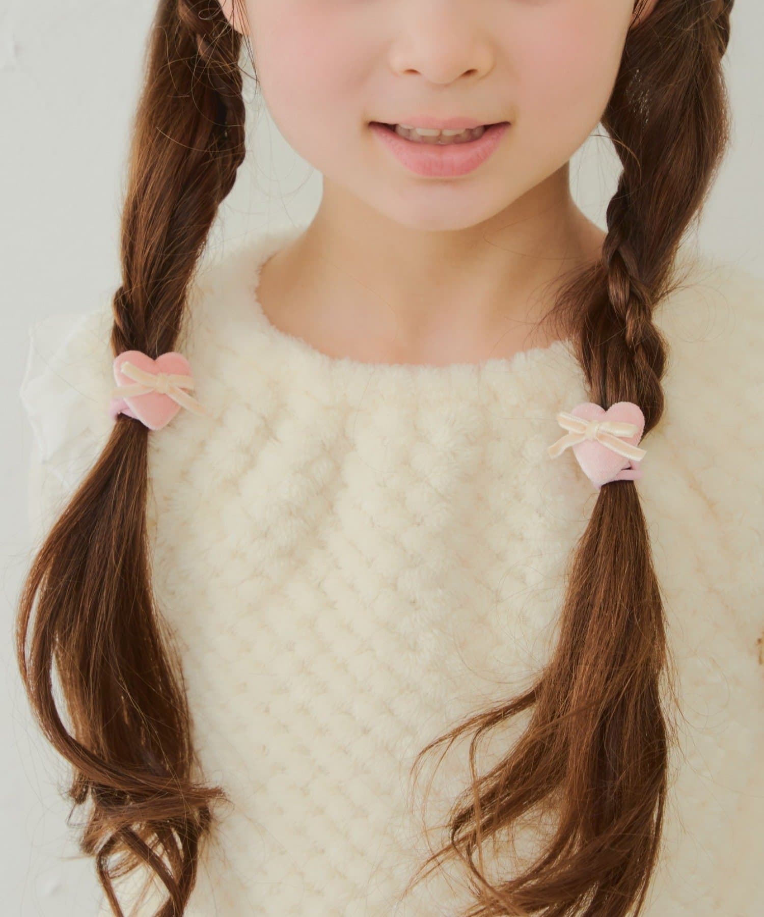 Lattice(ラティス) 【KIDS/クリスマス】ベロアハートヘアゴムセット(2P)