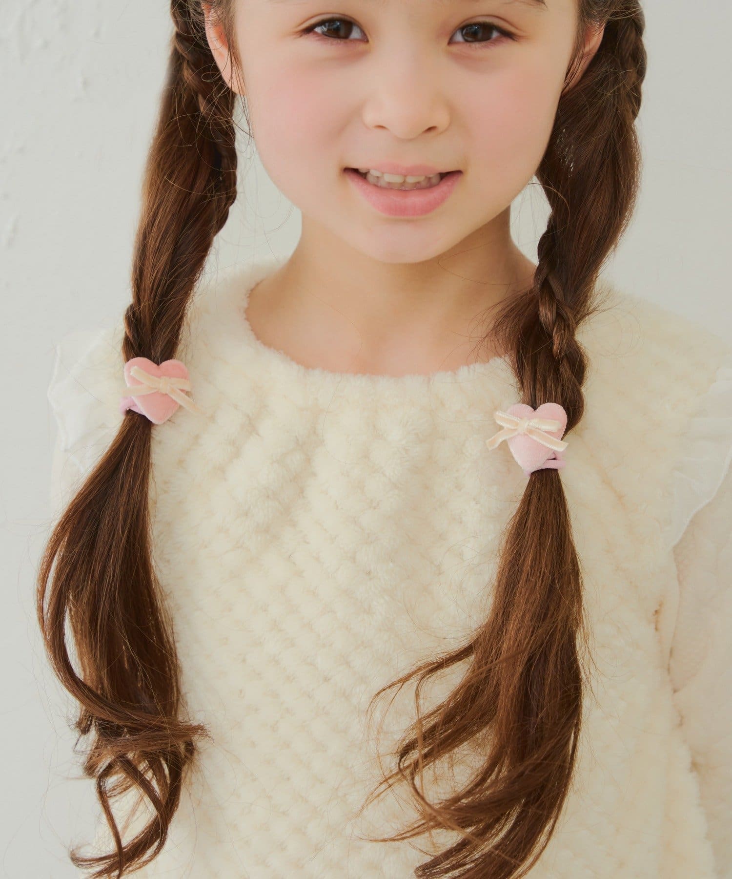 Lattice(ラティス) 【KIDS/クリスマス】ベロアハートヘアゴムセット(2P)