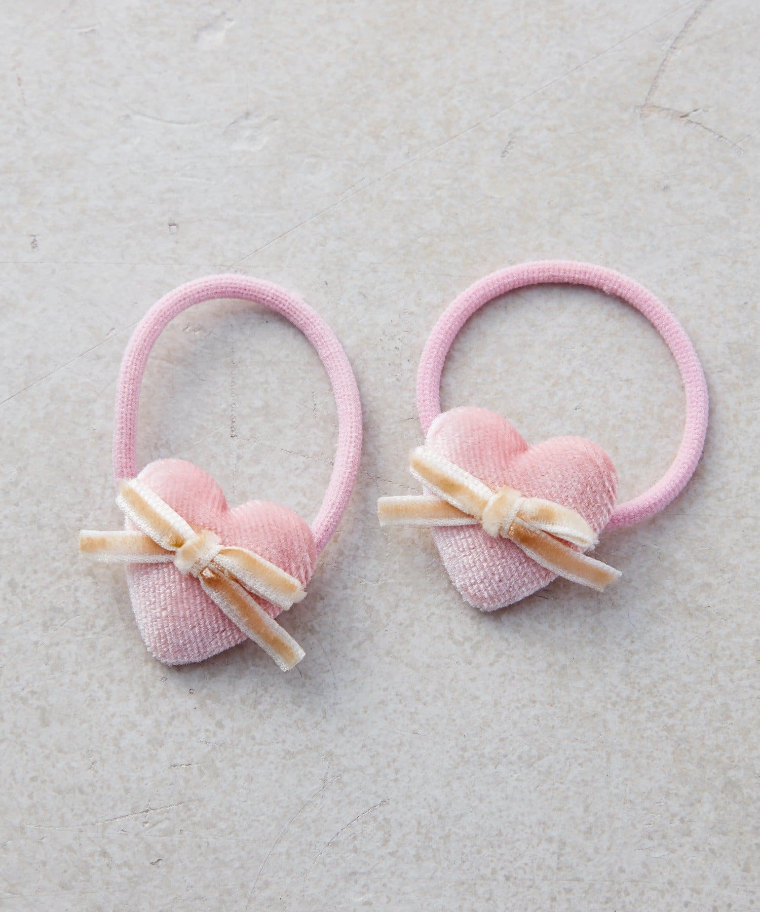 Lattice(ラティス) 【KIDS/クリスマス】ベロアハートヘアゴムセット(2P)