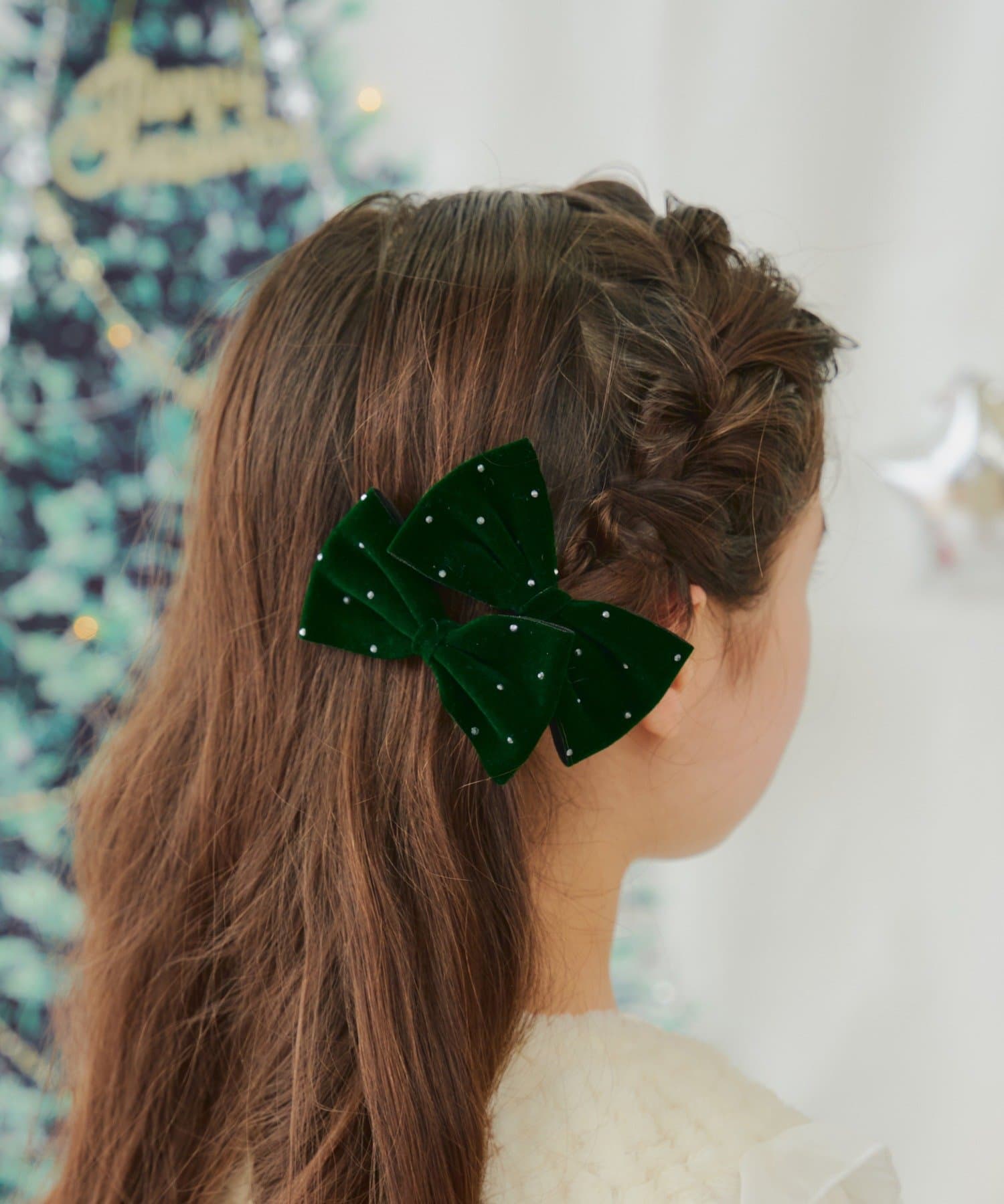 Lattice(ラティス) 【KIDS/クリスマス】ベロアリボンクリップセット(2P)