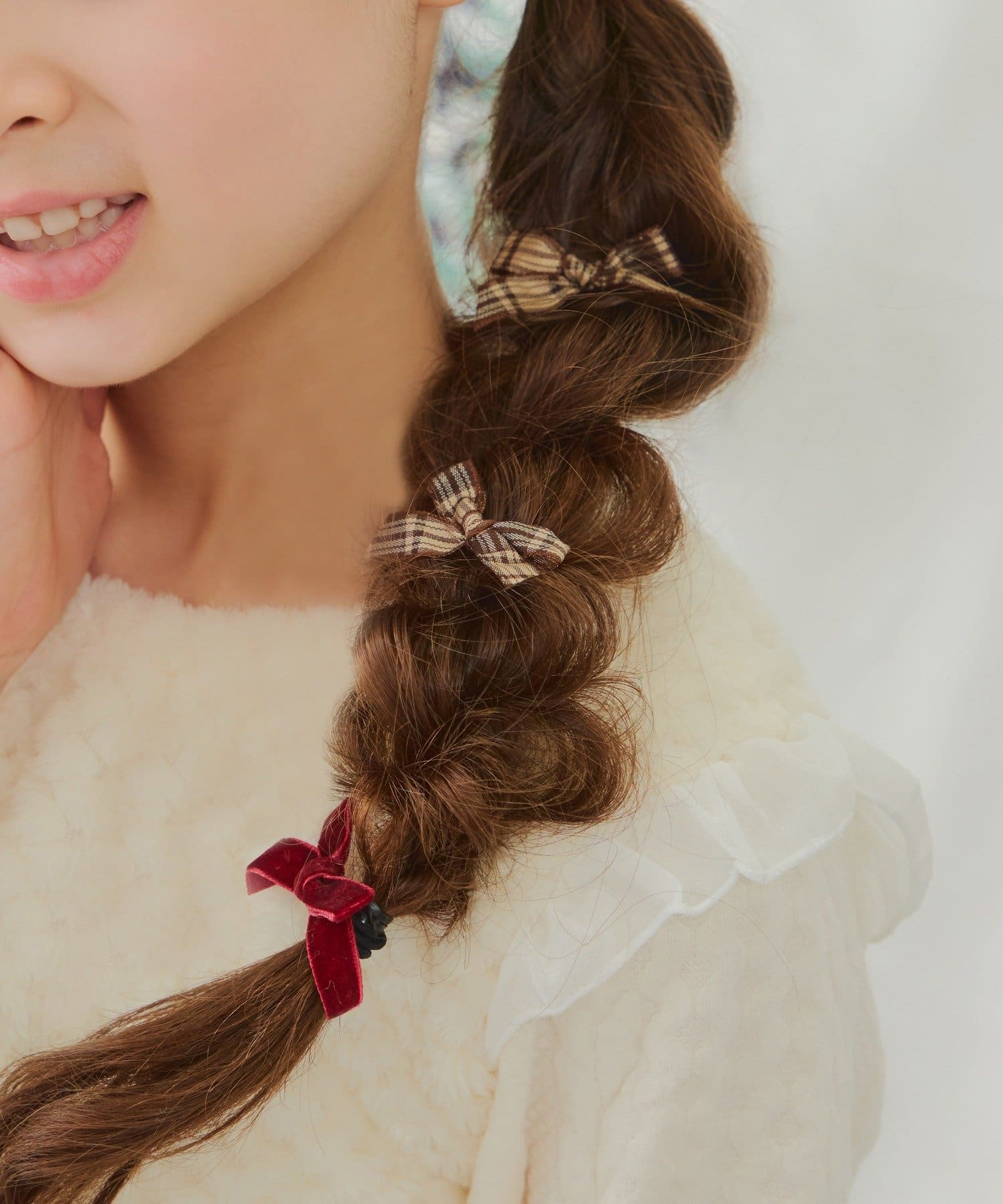 Lattice(ラティス) 【KIDS/クリスマス】リボンクリップ/ヘアゴムセット(3P)