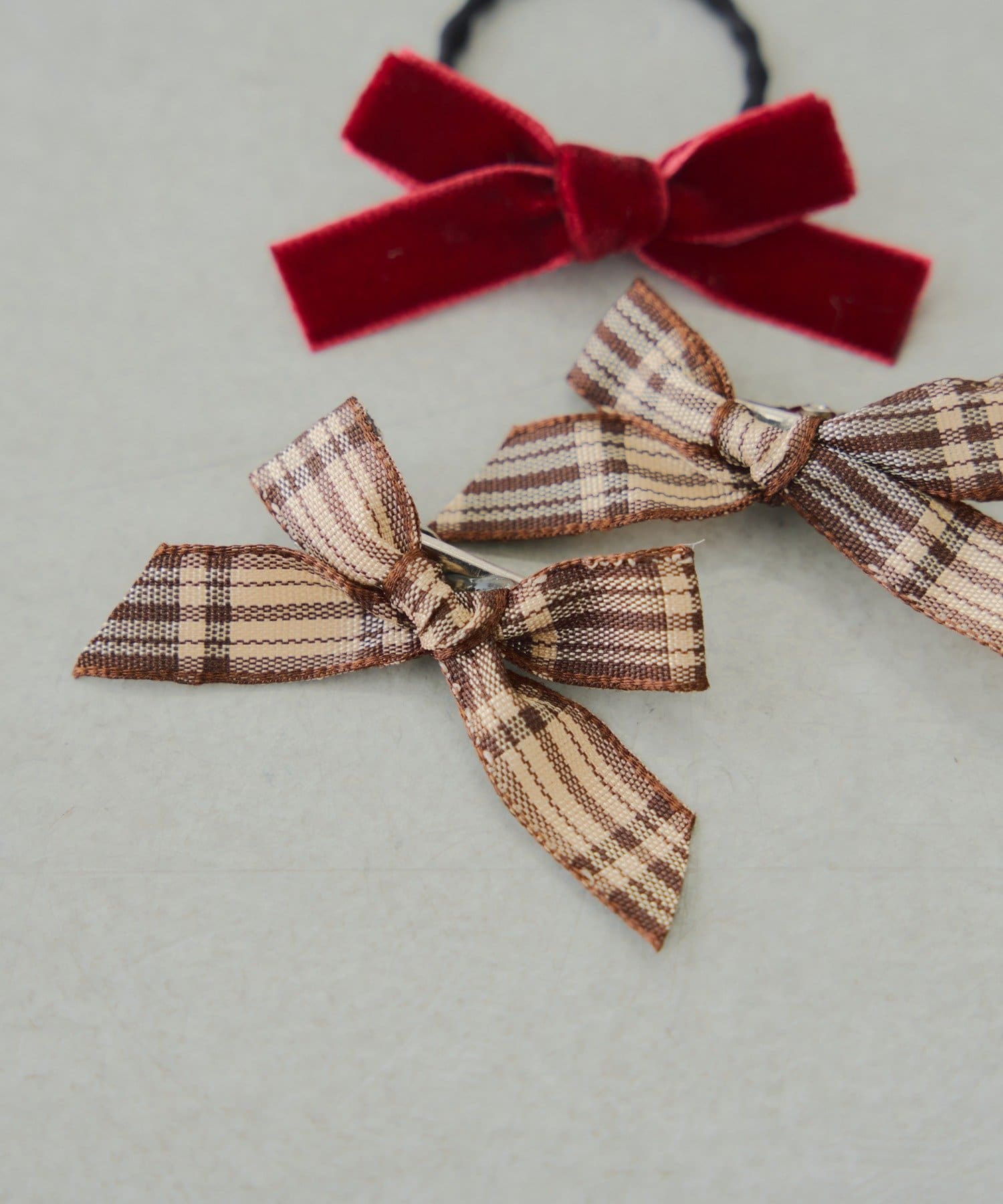 Lattice(ラティス) 【KIDS/クリスマス】リボンクリップ/ヘアゴムセット(3P)