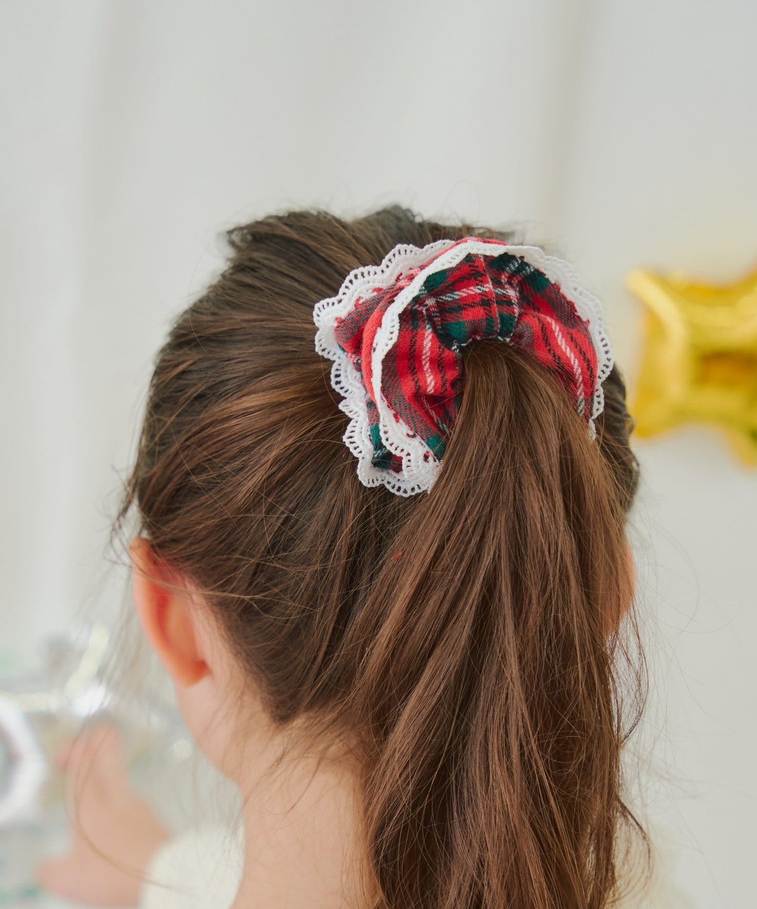 Lattice(ラティス) 【KIDS/クリスマス】ツリーケース/チェックシュシュセット