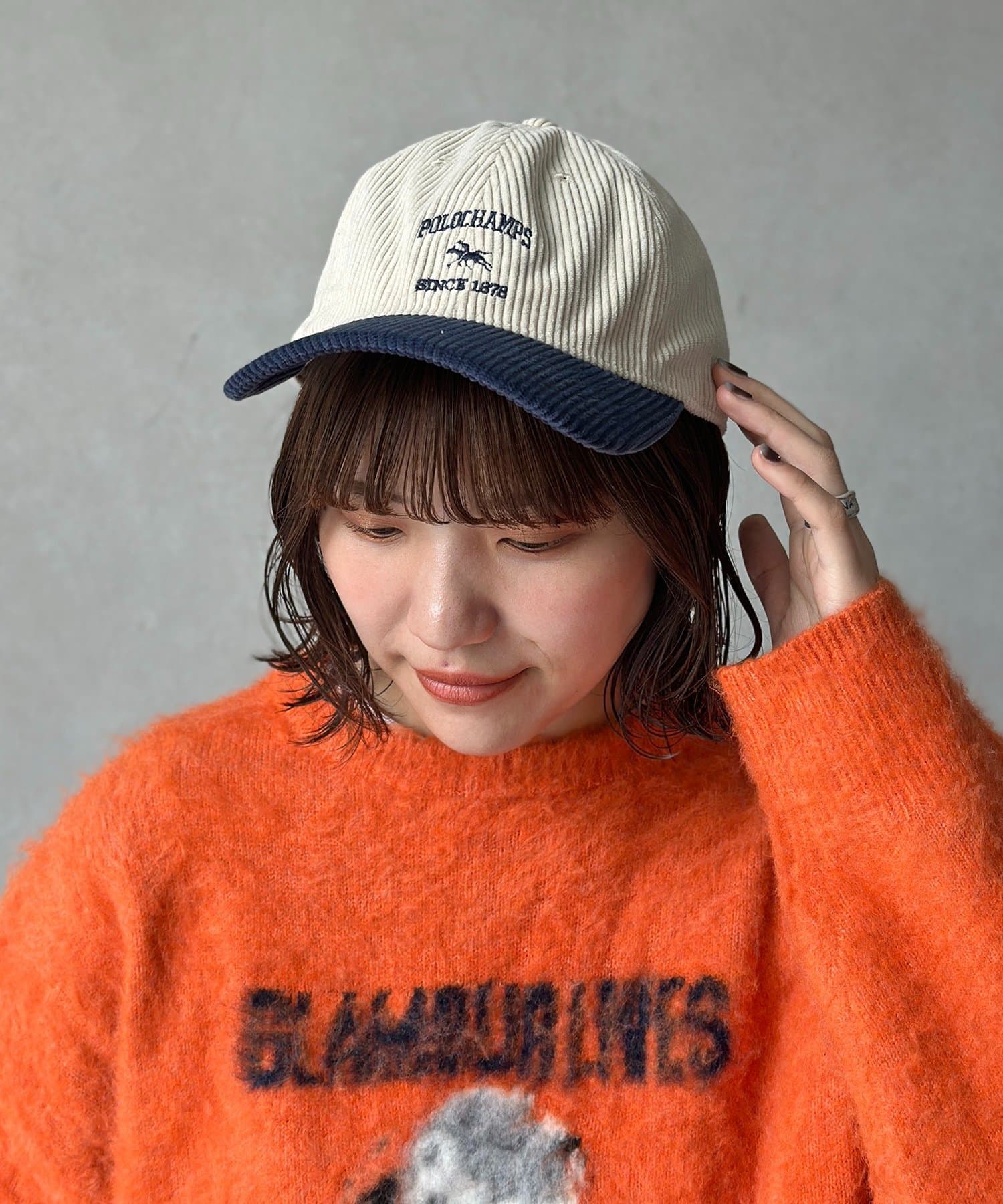 CPCM(シーピーシーエム) 【POLO CHAMPS】コーデュロイキャップ