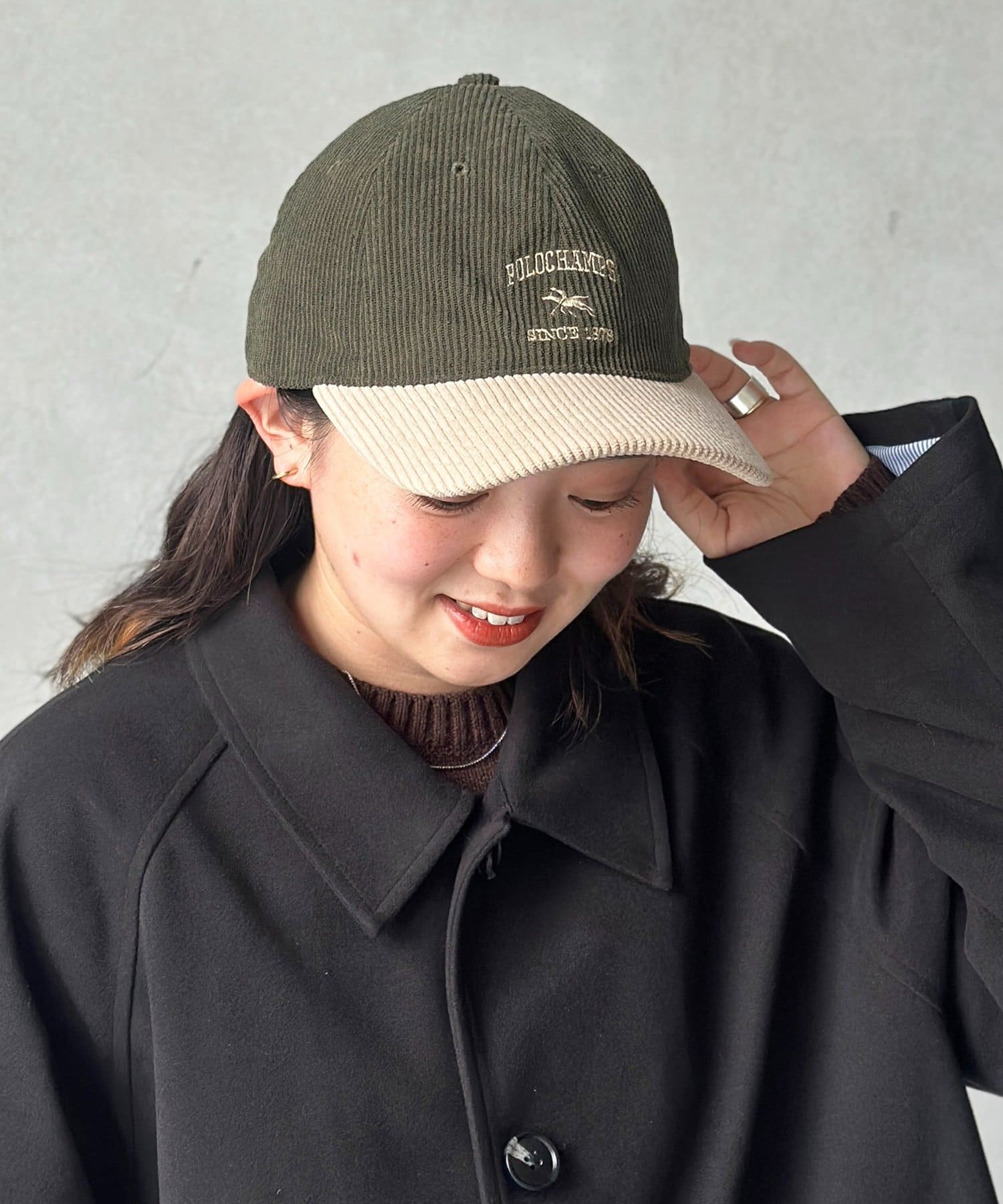 CPCM(シーピーシーエム) 【POLO CHAMPS】コーデュロイキャップ